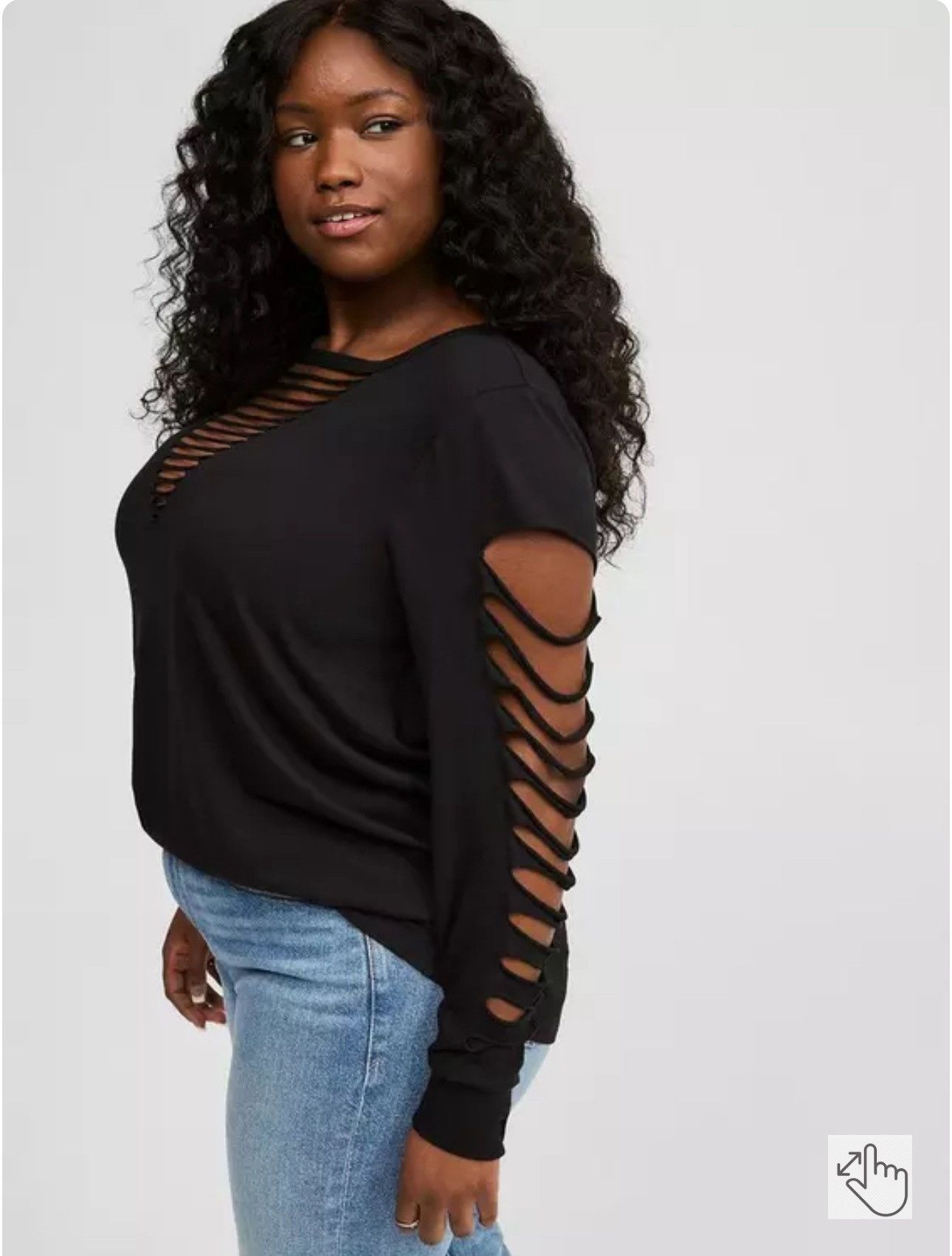 Torrid Classic Fit Cotton Crew Neck Slasher Tee Size 4XL / US 24-26 - 2 Thumbnail