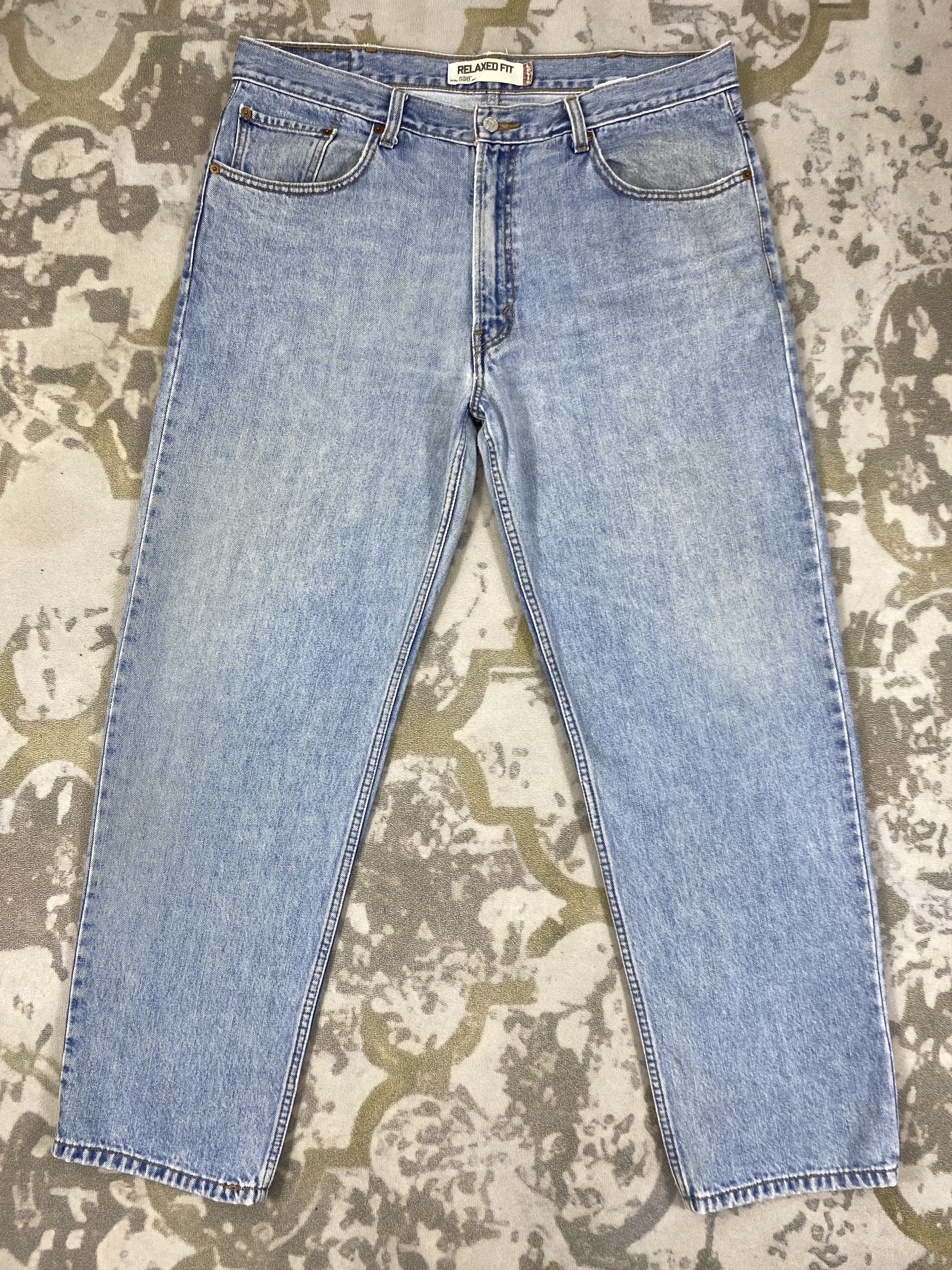 Levi's Mid Blue Vintage Levi's 550 Jeans 39x31 Denim -SJ033 Size US 39 - 1 Thumbnail