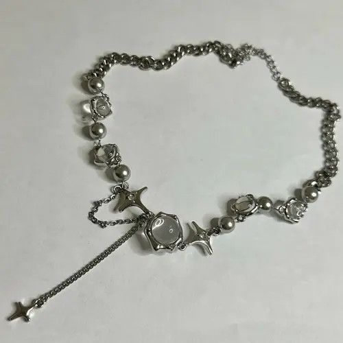 Other Electro Chain Crystal Stone Shiny Abstract Star Pop Choker Size ONE SIZE - 2 Thumbnail