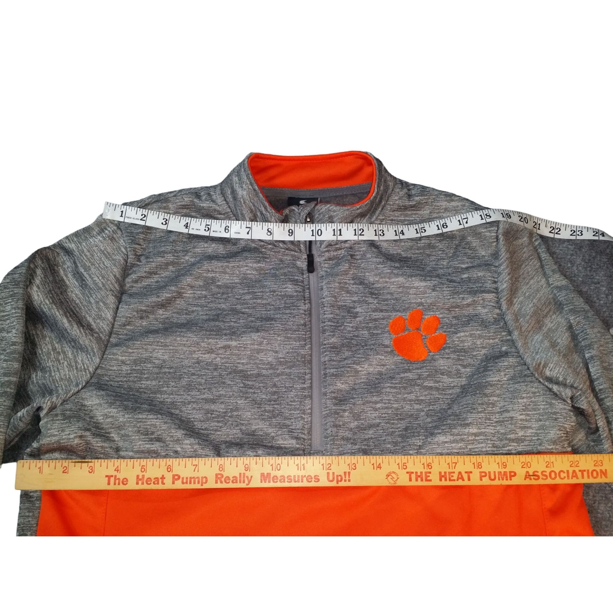 NCAA Clemson Tigers Pullover Men Sz L NCAA Colosseum Gray Orange Size US L / EU 52-54 / 3 - 4 Thumbnail