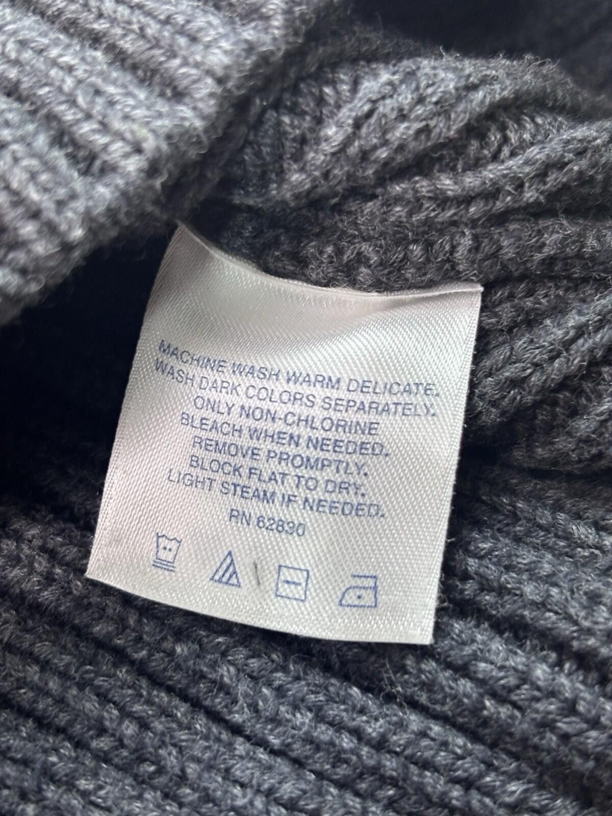 Lands' End Lands End Men’s 1/4 Ribbed Quarter Zip Size Medium Grey Size US M / EU 48-50 / 2 - 6 Thumbnail