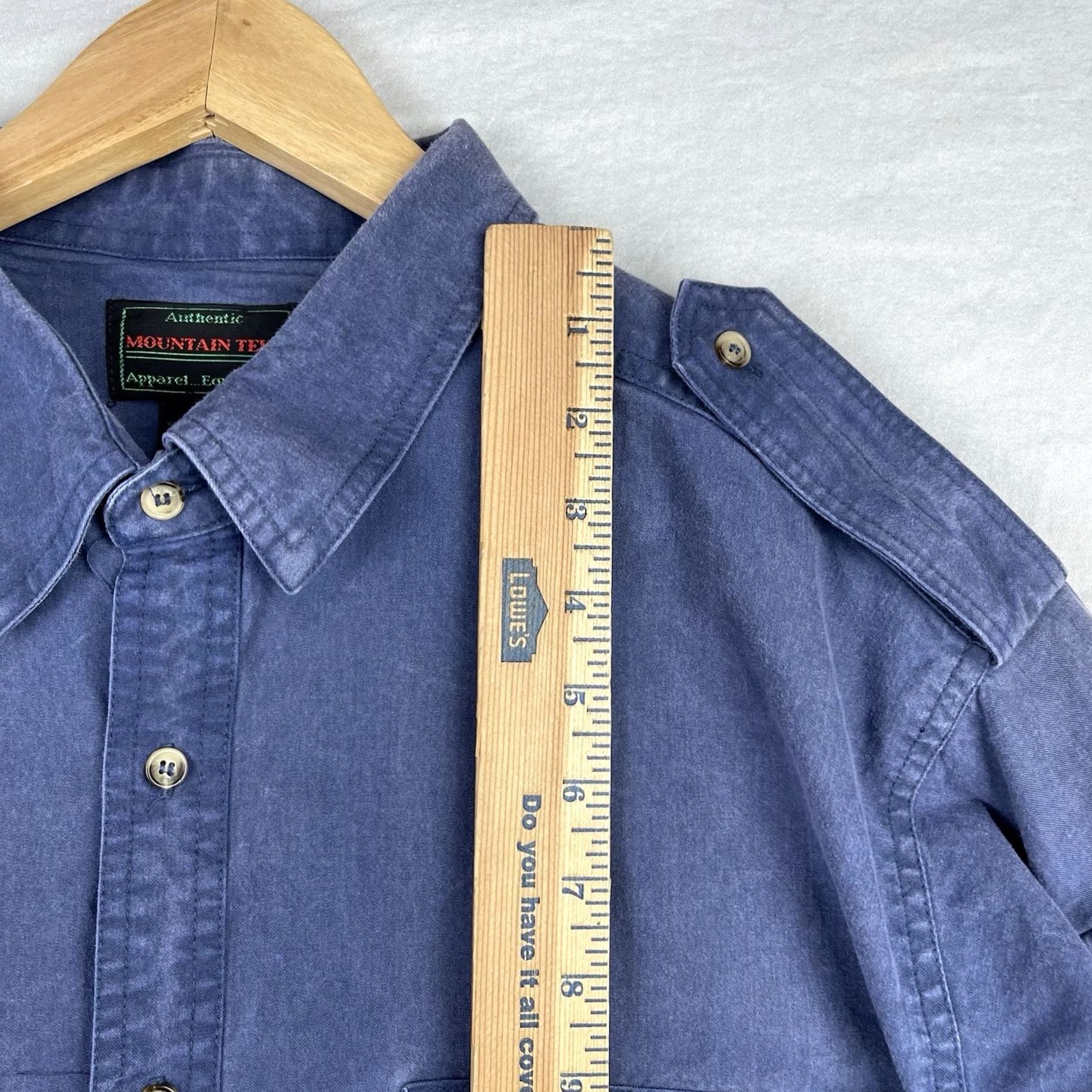 Epaulet VINTAGE Mountain Tek Shirt Mens Large Safari Outdoor Epaulet Heavyweight Hiking Shirt Size US L / EU 52-54 / 3 - 6 Thumbnail
