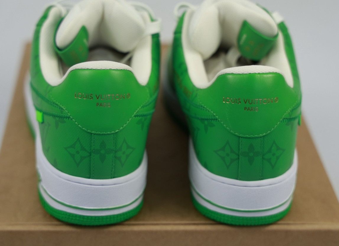 Louis Vuitton AIR FORCE 1 GREEN MONOGRAM SNEAKERS (VERY RARE SIZE) Size US 12 / EU 45 - 9 Thumbnail