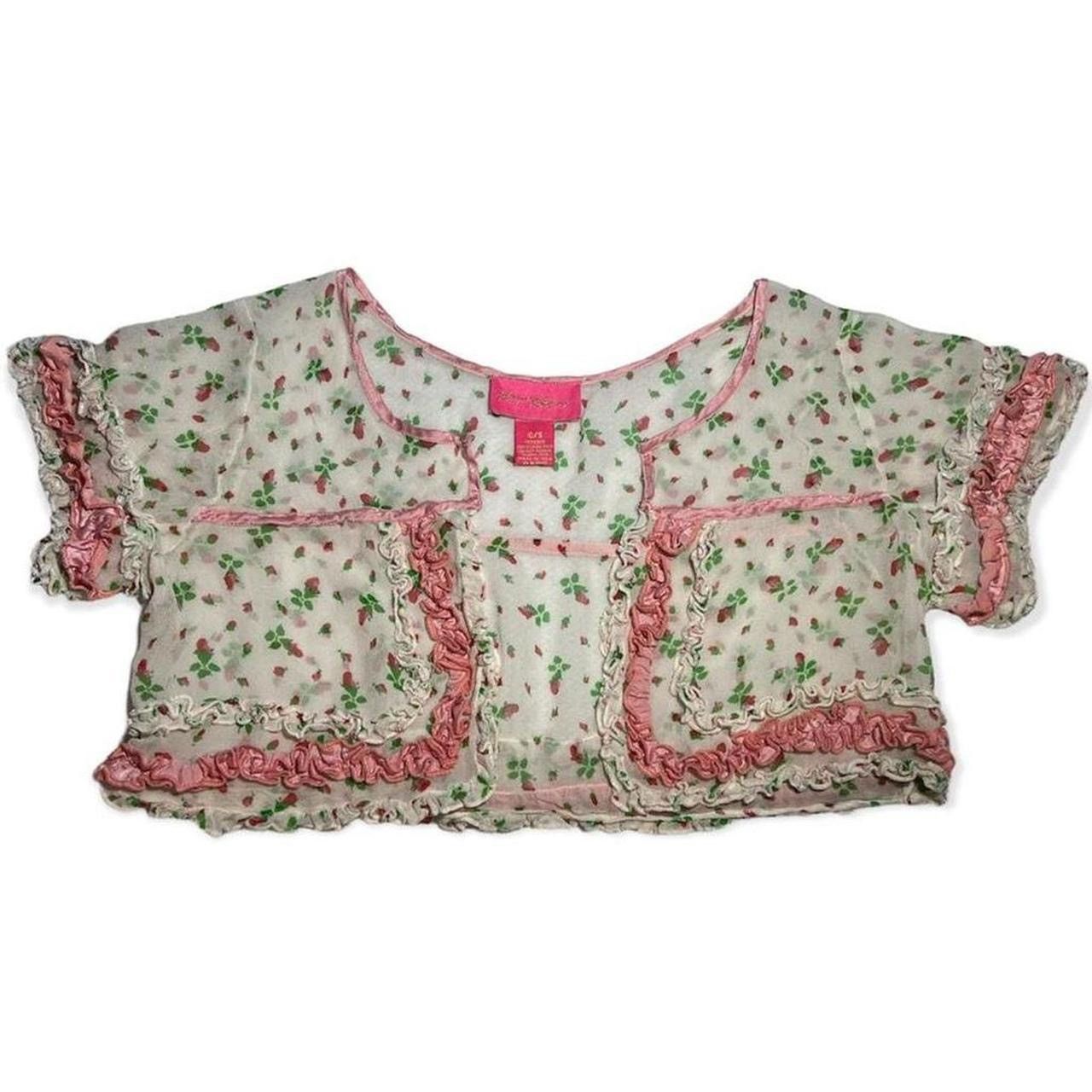 Betsey Johnson Vintage Betsey Johnson floral silk bolero y2k Size XS / US 0-2 / IT 36-38 - 2 Thumbnail