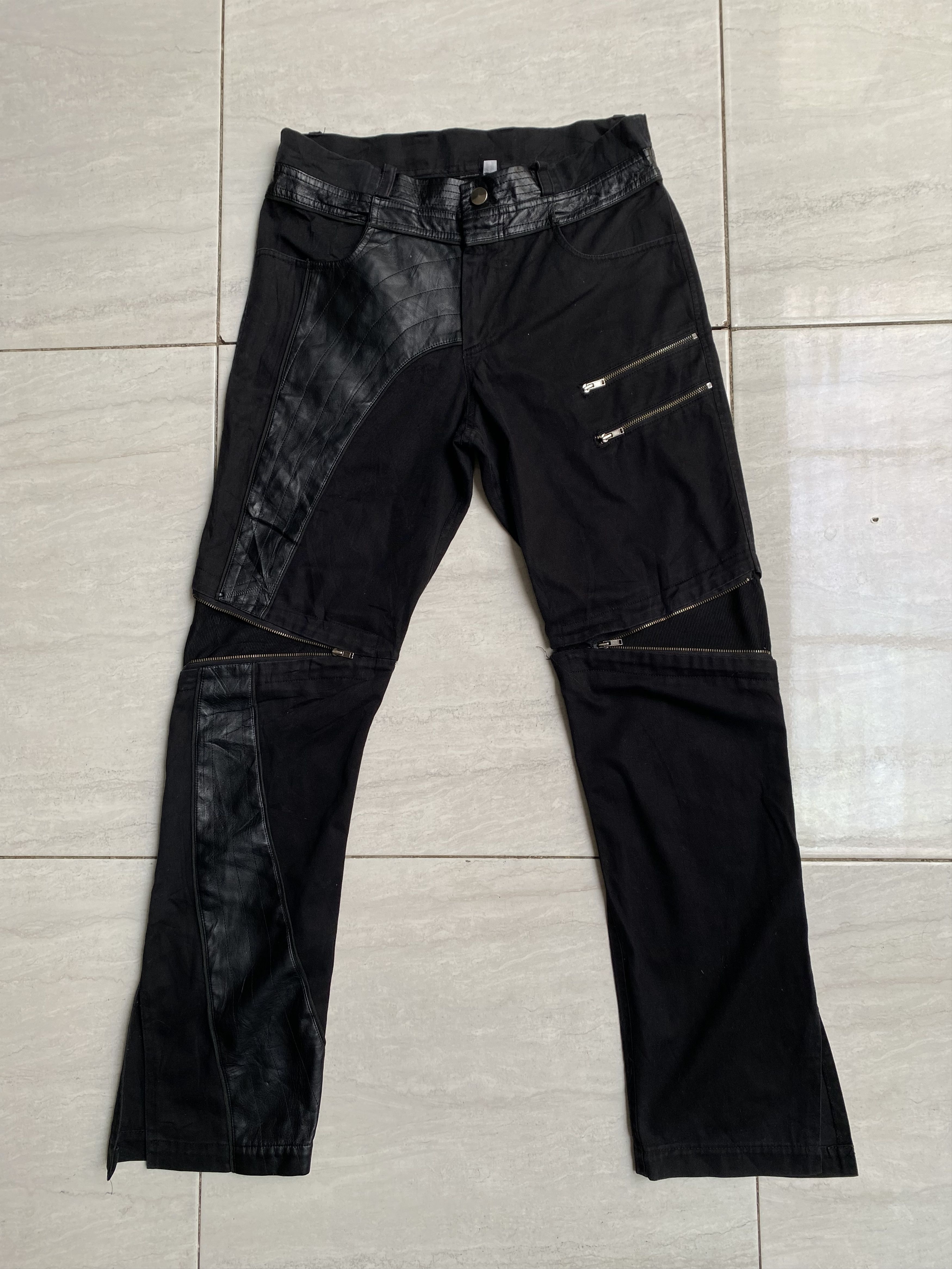 If Six Was Nine DIFFERENT Zipper Leather Bondage Pants Size US 28 / EU 44 - 7 Thumbnail