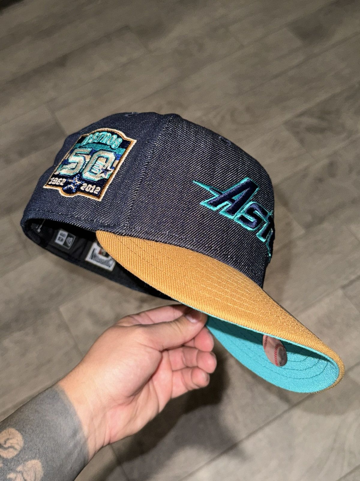 Lids × New Era New Era Houston Astros 50th Anniversary Teal UV Denim