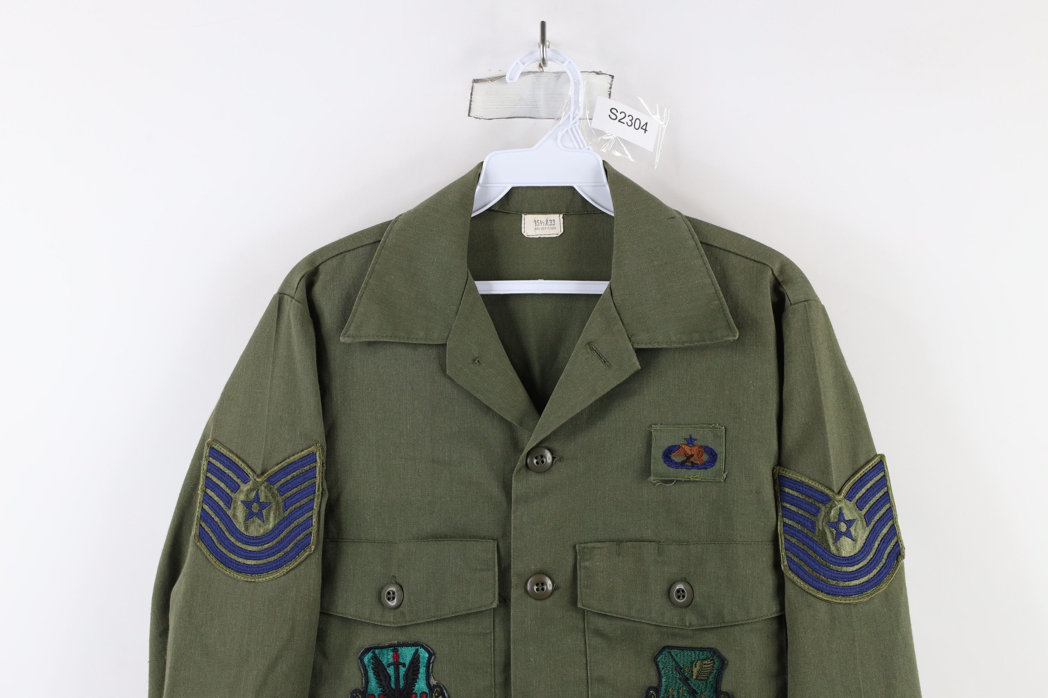 Vintage Vintage 80s US Air Force Military Field Button Shirt USA Size US M / EU 48-50 / 2 - 2 Thumbnail