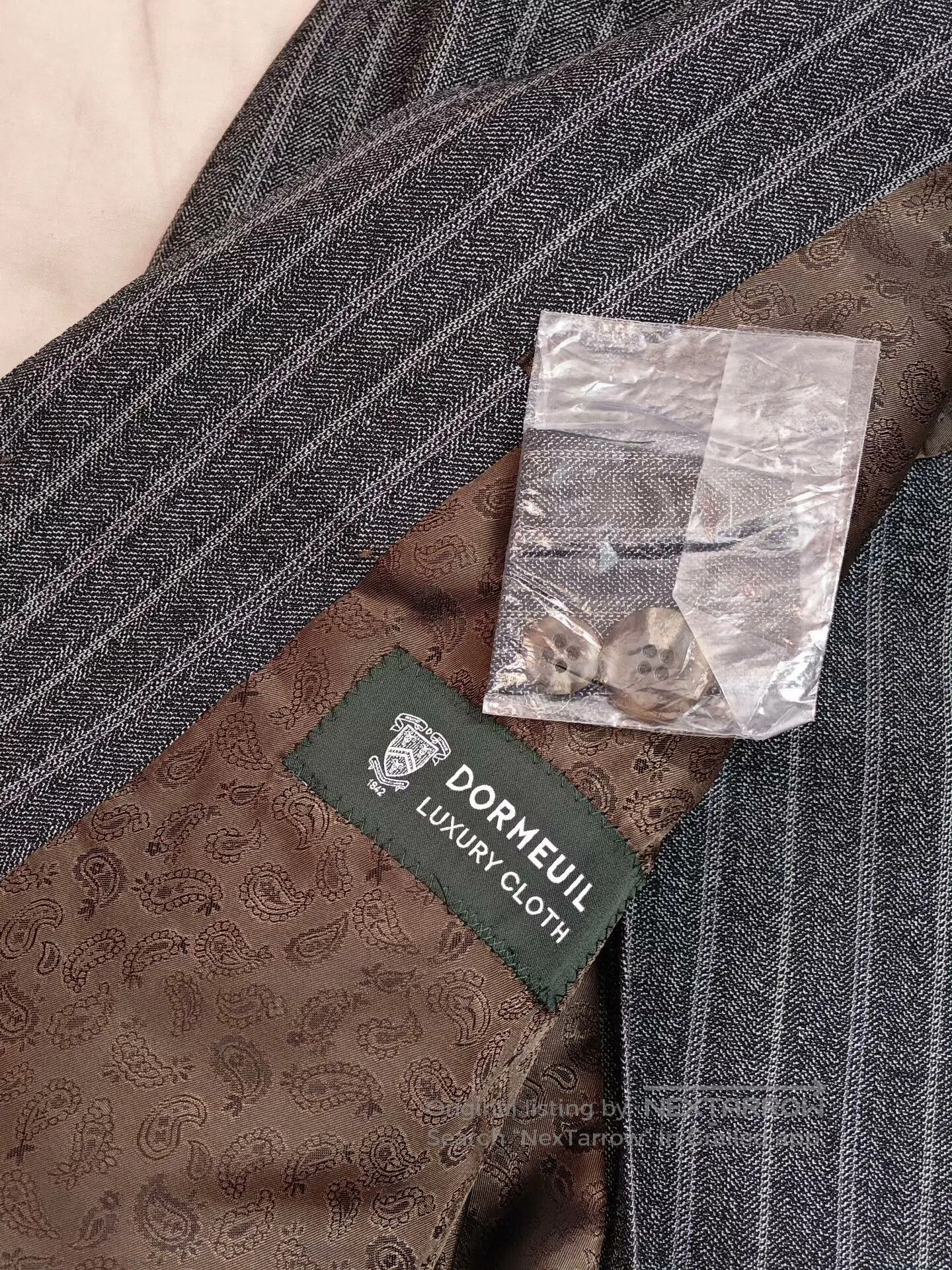 Japanese Brand Custom Dormeuil Wool Suit Jacket. Size US S / EU 44-46 / 1 - 7 Thumbnail