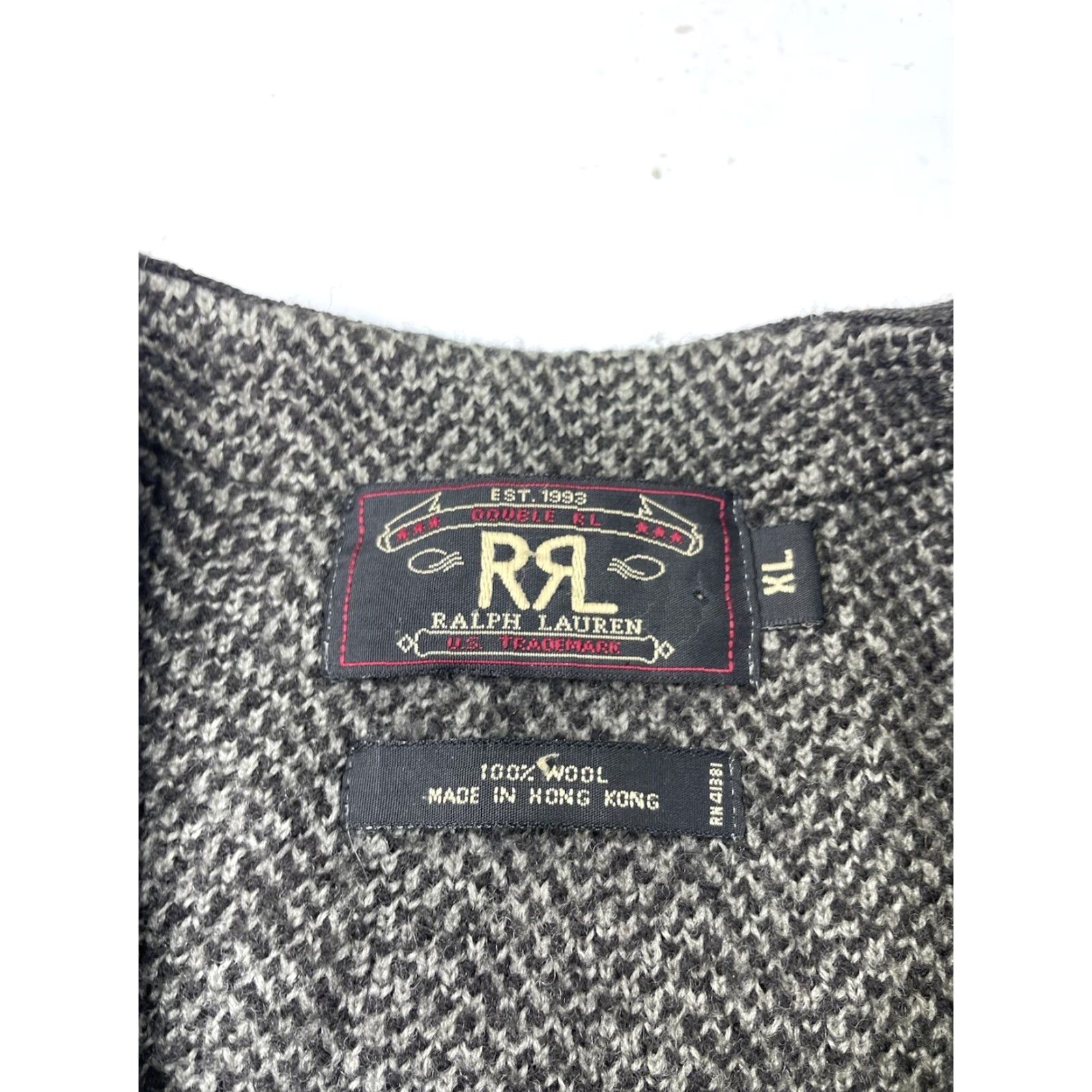 Ralph Lauren VINTAGE Ralph Lauren RRL Double RL Sweater Vest Mens XL Herringbone Wool Button Up Brown Wool Knit Pockets Size US XL / EU 56 / 4 - 2 Thumbnail