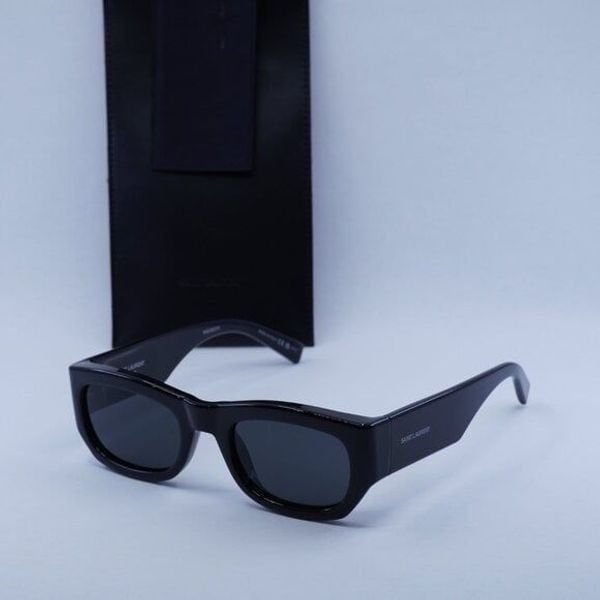 Saint Laurent Paris New Saint Laurent SL713 001 Sunglasses - Black Frame, Grey Size ONE SIZE - 1 Thumbnail