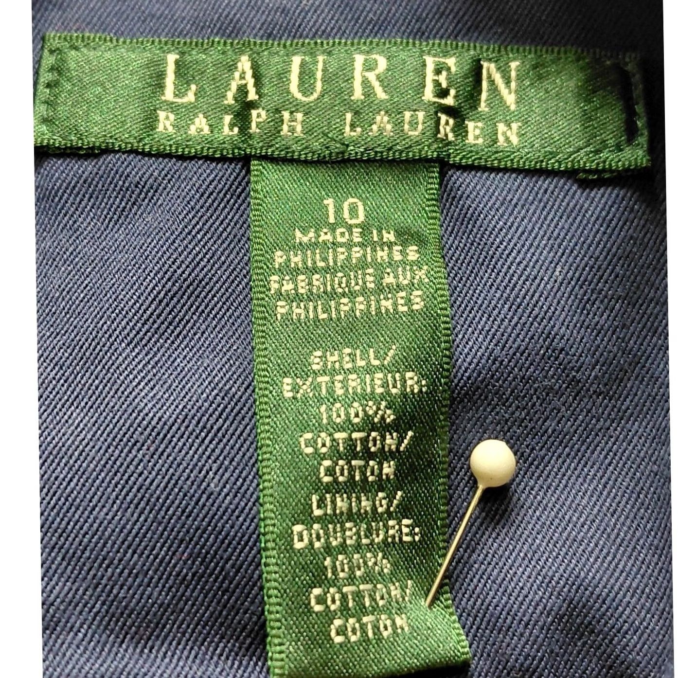Ralph Lauren Lauren Ralph Lauren Cotton Blazer Blue Women Solid Long Sleeve Size 10 Blazer Size L / US 10 / IT 46 - 6 Thumbnail