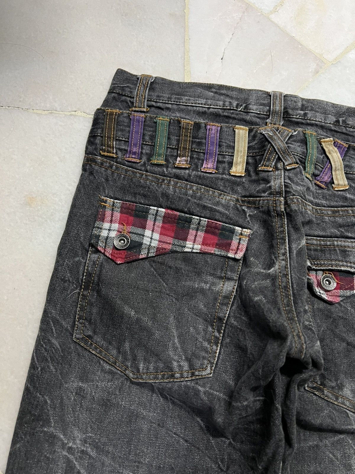 Japanese Brand Japanese Brand Nylaus Double Waist Faded Jean Size US 32 / EU 48 - 16 Thumbnail
