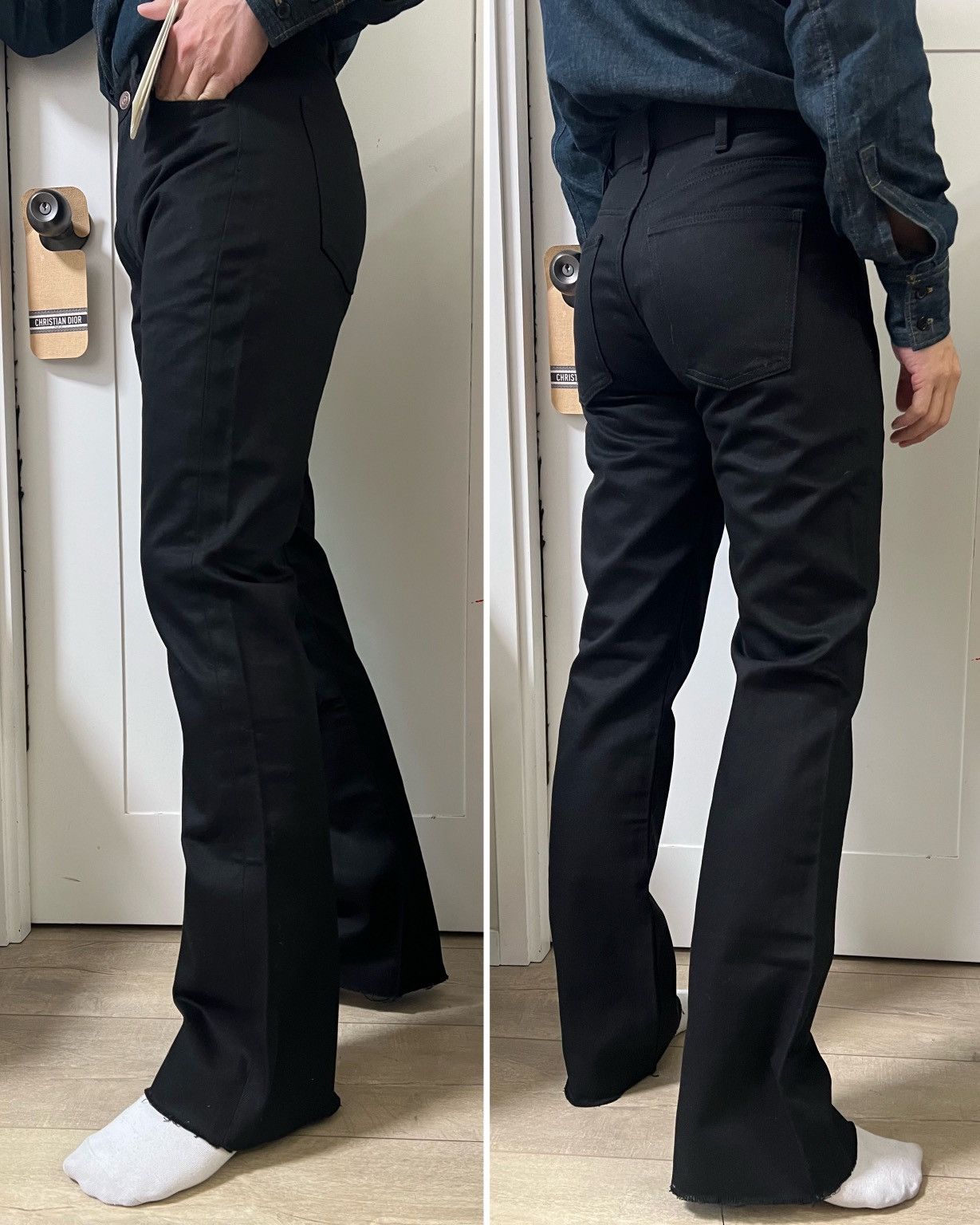 Celine × Hedi Slimane FW21 Raw Hem Dylan Flared Denim sz27 Size US 27 - 7 Thumbnail