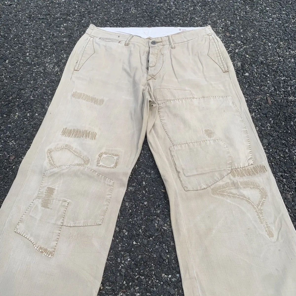 Polo Ralph Lauren × Ralph Lauren POLO RALPH LAUREN TROUSERS PATCHWORK RUGGED PANTS NICEDESIGN Size US 29 - 4 Thumbnail