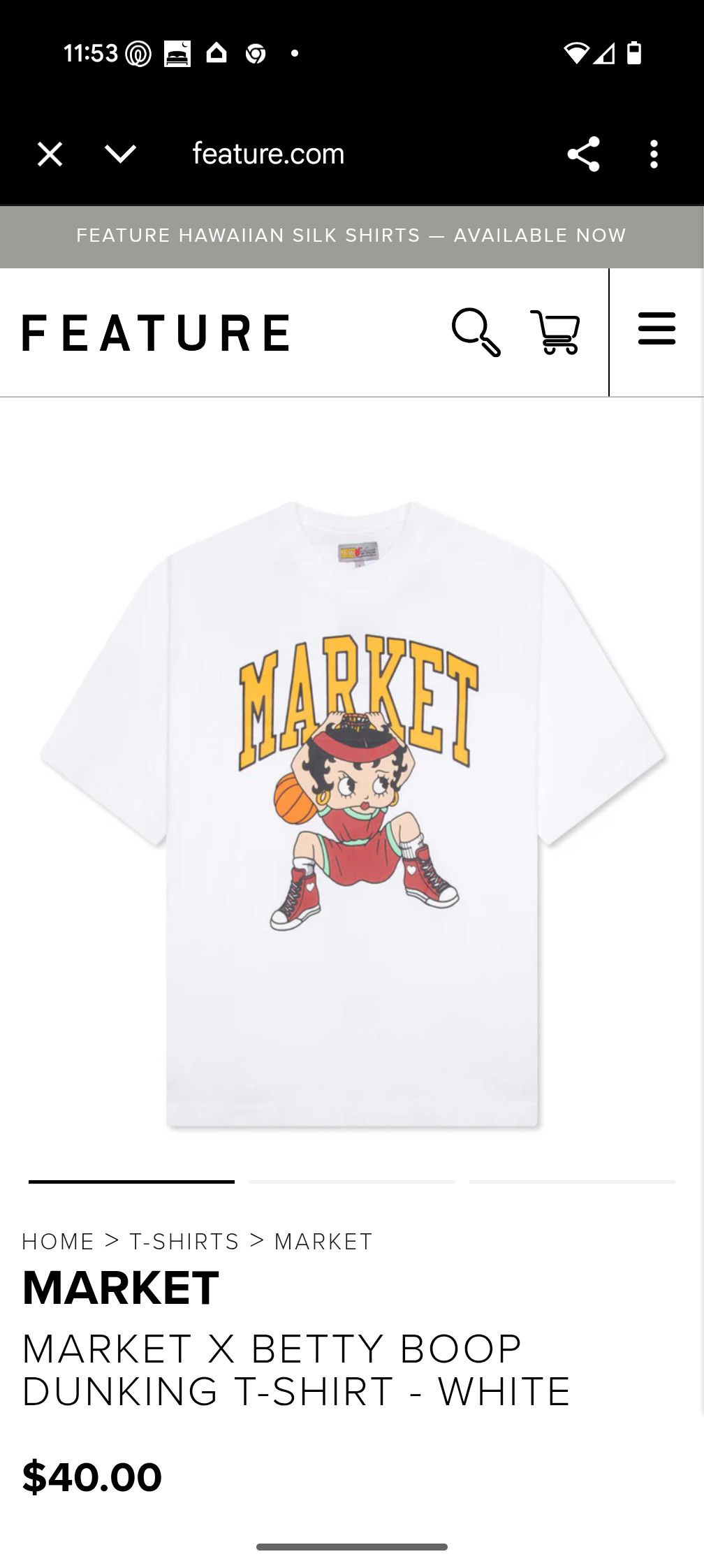 Market Market Studios Market x Betty Boop Dunking T-Shirt 🔥🔥💯 Size US S / EU 44-46 / 1 - 1 Thumbnail