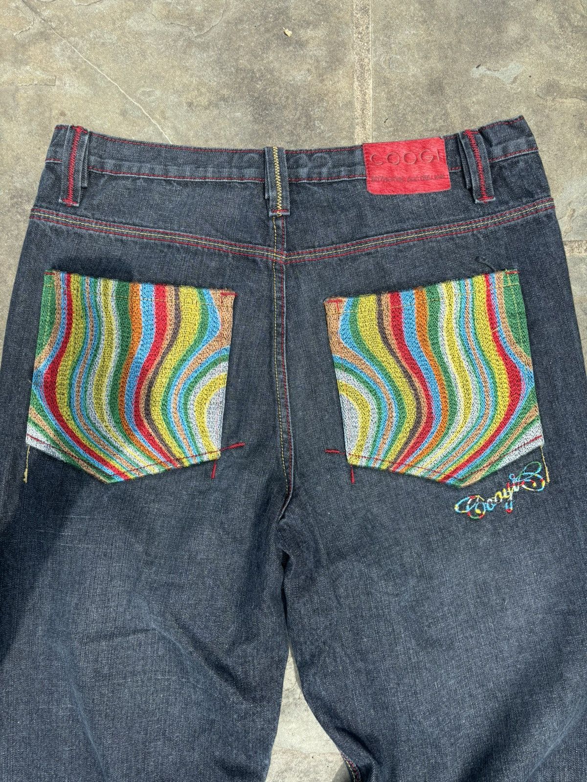 Coogi Coogi Vintage Rare Rainbow Embroidered Y2K Jnco baggy jeans Size US 36 / EU 52 - 1 Thumbnail