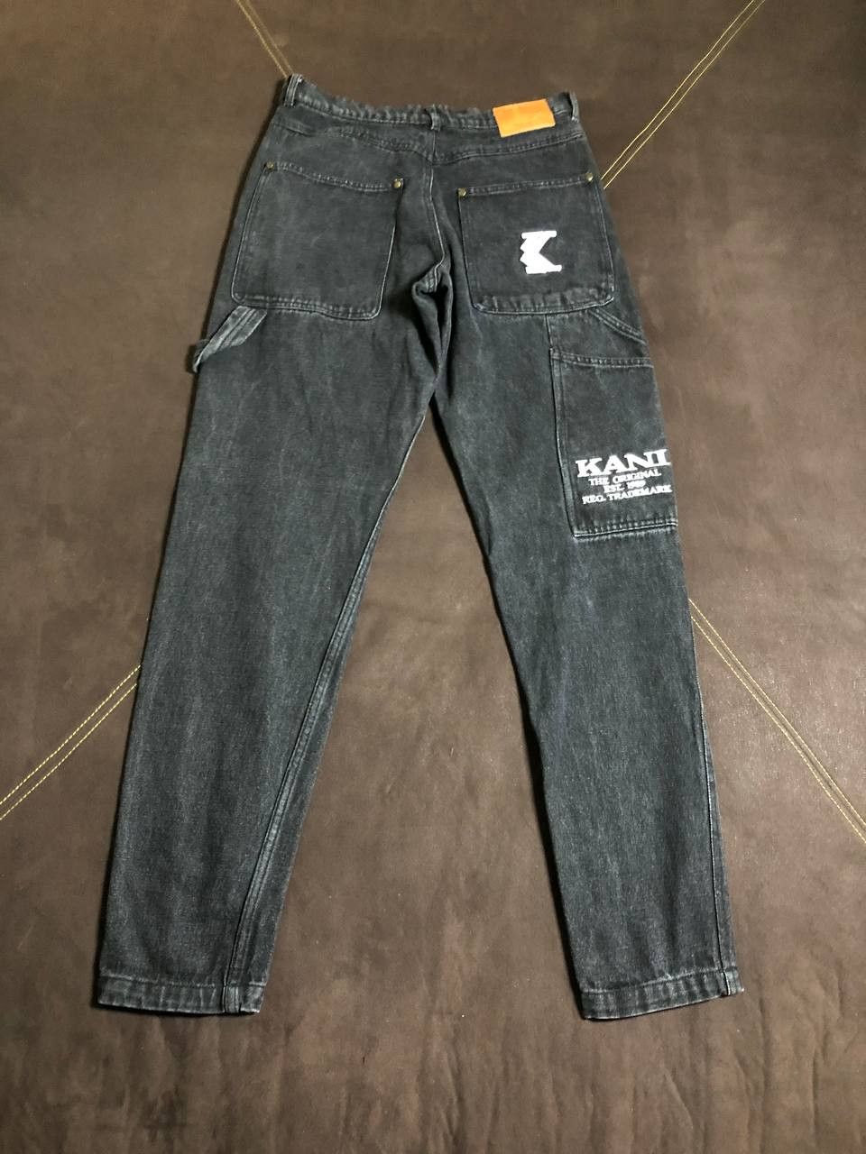 Karl Kani Mens Karl KANI Cargo Denim Jeans Embroidered Logo Size US 30 / EU 46 - 14 Thumbnail