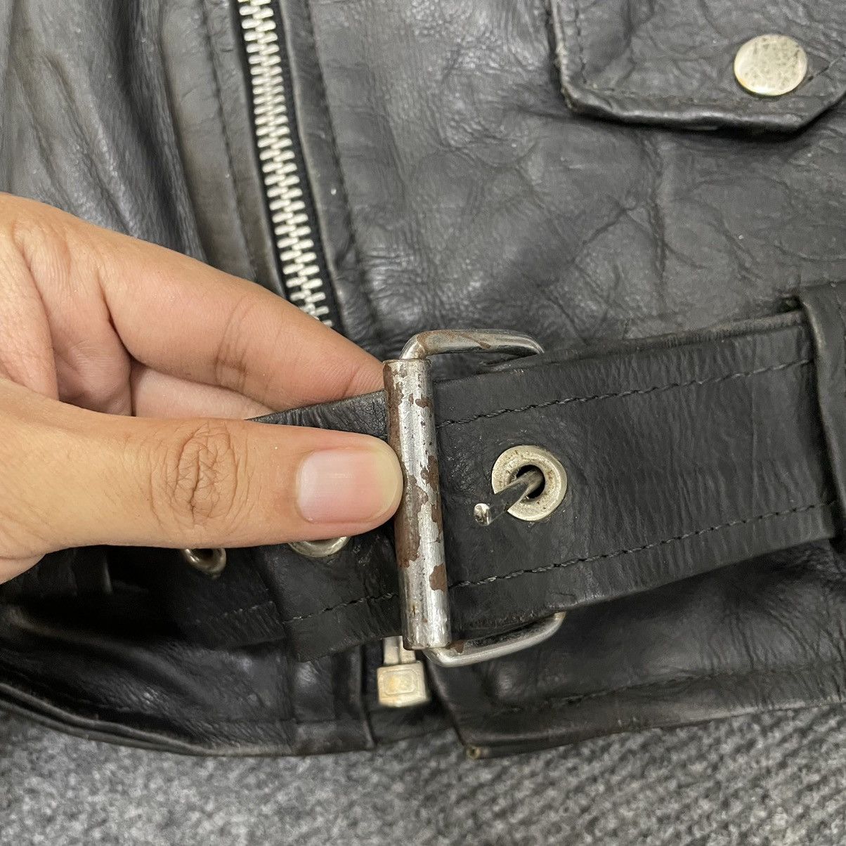 Vintage Double Collar Bikers Rockabilly Genuine Leather Jacket Size US M / EU 48-50 / 2 - 5 Thumbnail