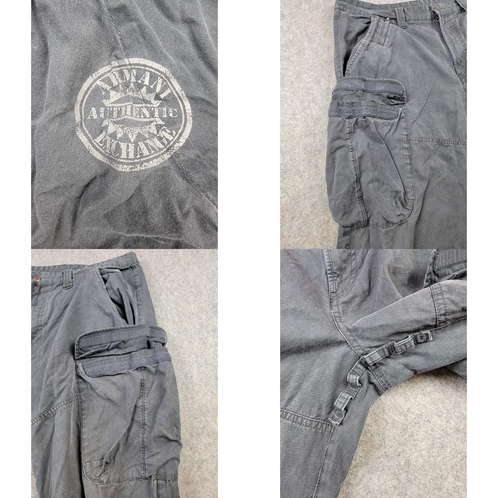 Armani Exchange Armani Exchange Cargo Pants Mens 38 Gray Drawstring Hem Front Zip Pockets Cargo Style Straight Leg 32in Inseam Size US 38 / EU 54 - 8 Thumbnail