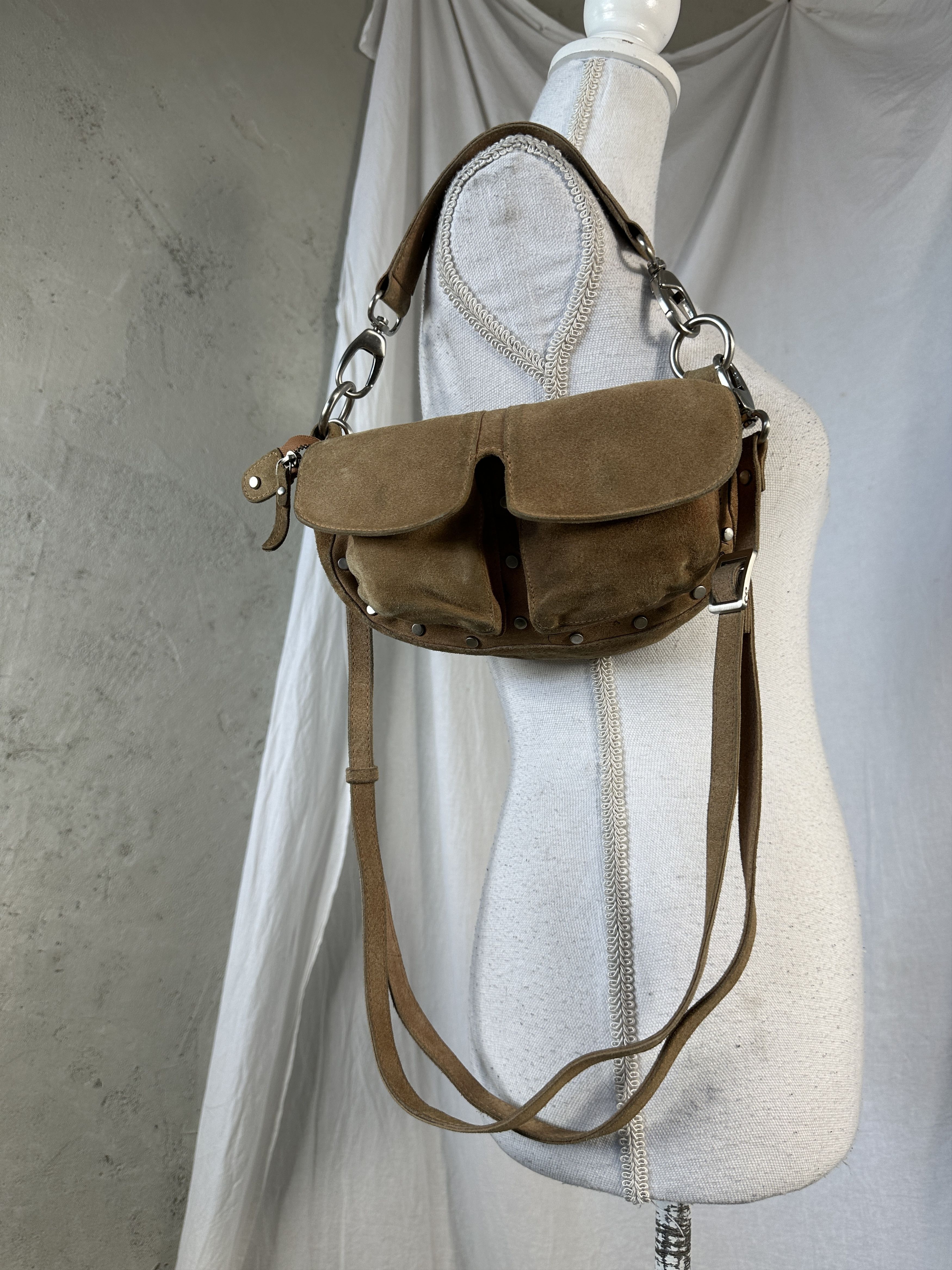 Vintage Vintage Leather Suede Grunge Opium 00S Bag Size ONE SIZE - 1 Thumbnail