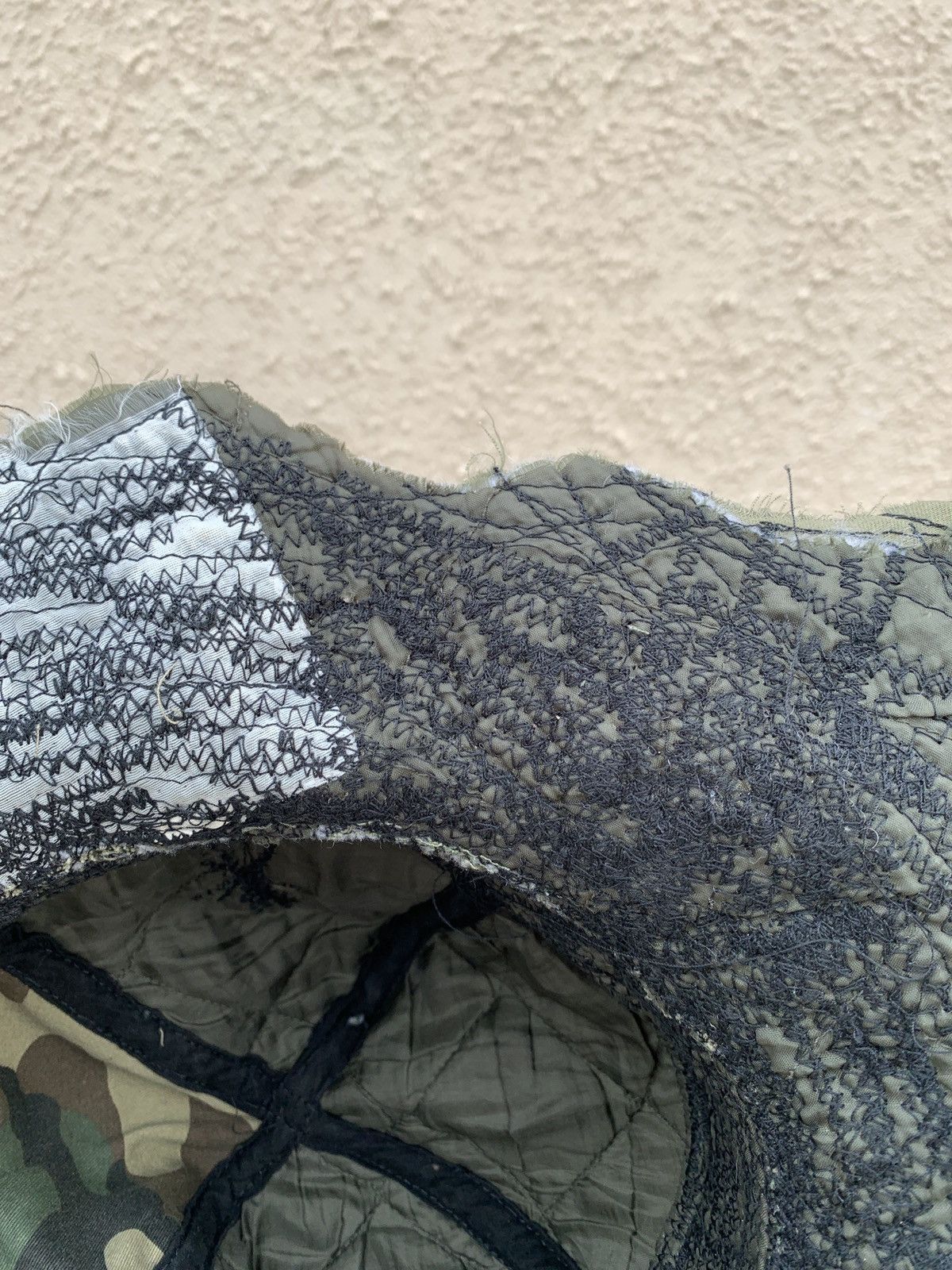 Vintage Kapital Style Camo Patchwork Bucket Hat Vintage Military Size ONE SIZE - 8 Thumbnail