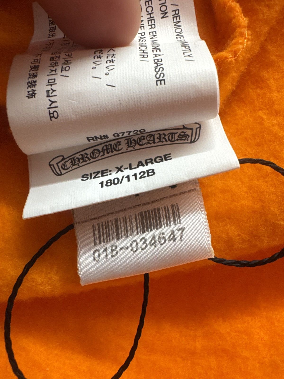 Chrome Hearts Off-White Orange Hoodie '2018 Release' Size US XL / EU 56 / 4 - 7 Thumbnail