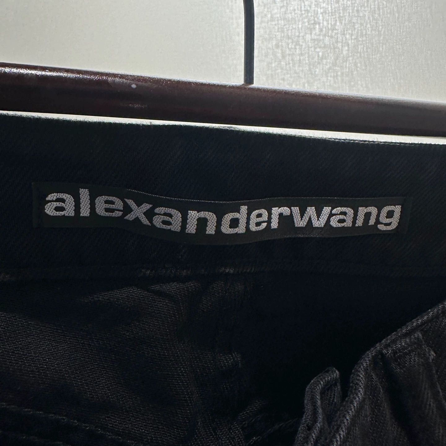 Alexander Wang Alexander Wang may398 slanted crystal logo denim skirt 26 Size 26" / US 2 / IT 38 - 3 Thumbnail