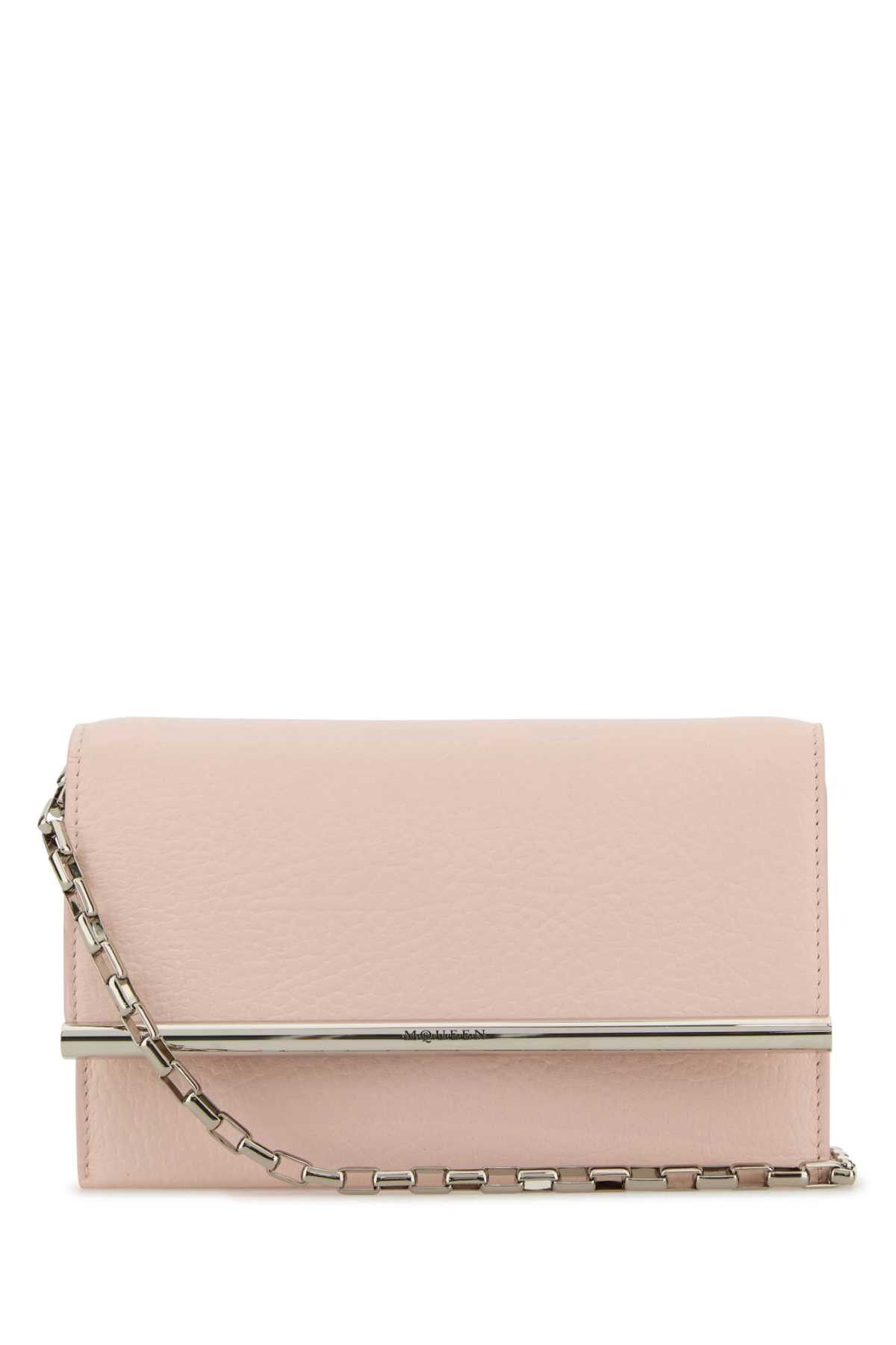 Alexander McQueen Pink Leather Mini Cross-Bar Clutch Size ONE SIZE - 1 Thumbnail