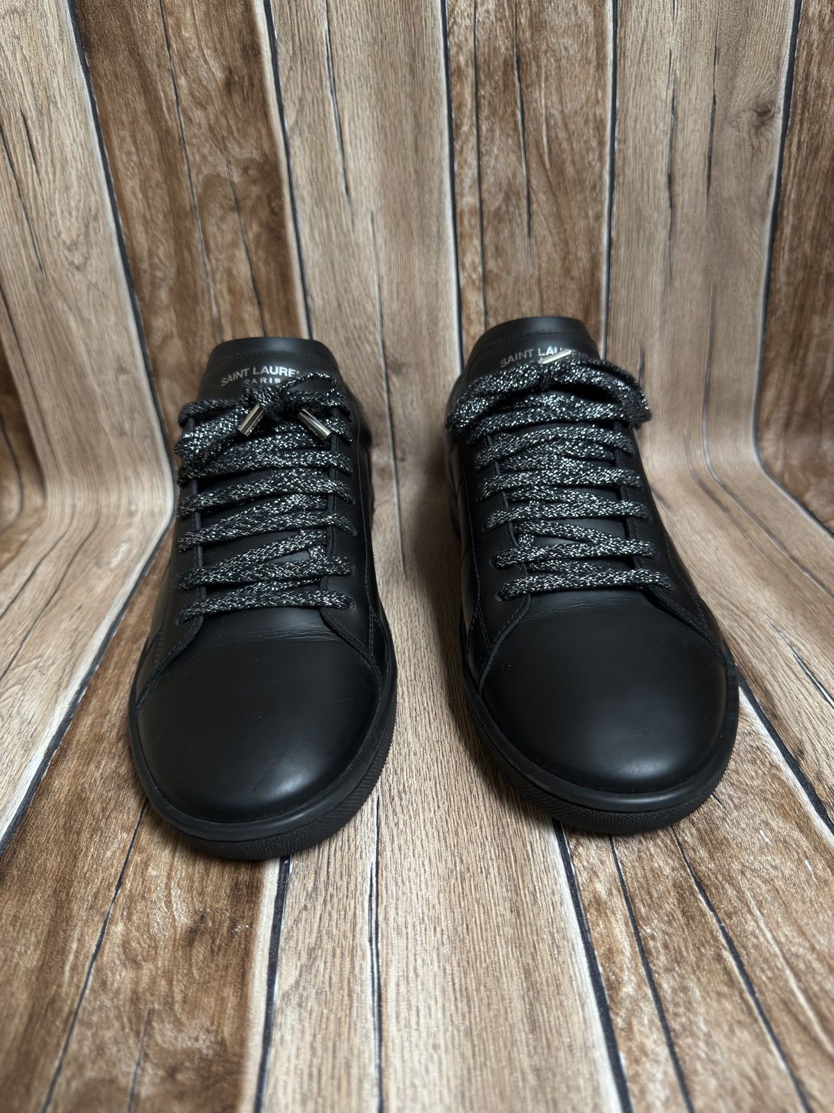 Hedi Slimane × Saint Laurent Paris Sl/01 court classic sneakers Size US 8.5 / EU 41-42 - 4 Thumbnail