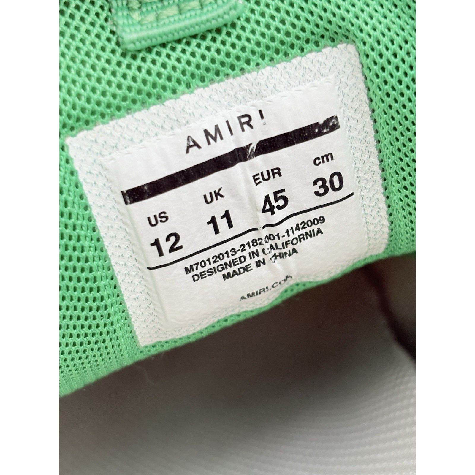 Amiri Amiri Bone Runner ' Tennis Green ' | SUPER CLEAN! Size US 12 / EU 45 - 14 Thumbnail