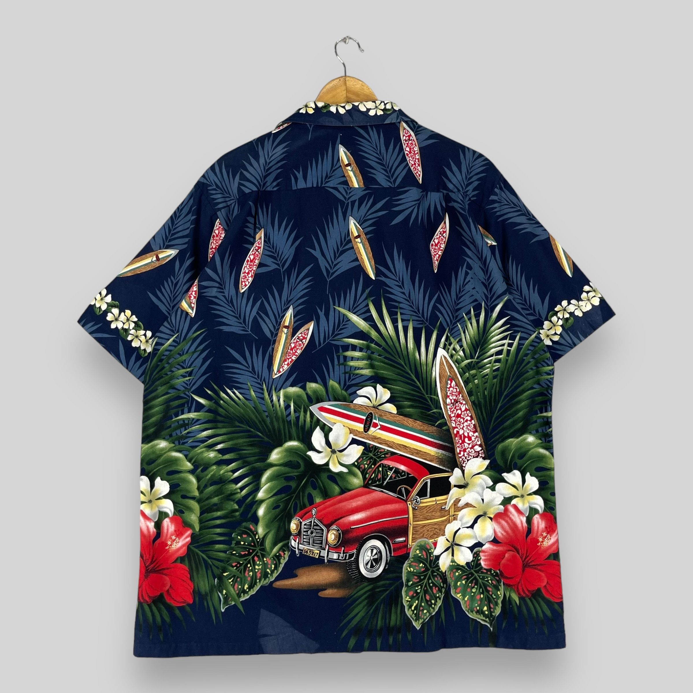 Vintage Vintage RJC Hawaii Tropical Classic Cars Motive Shirt Size US XL / EU 56 / 4 - 9 Thumbnail