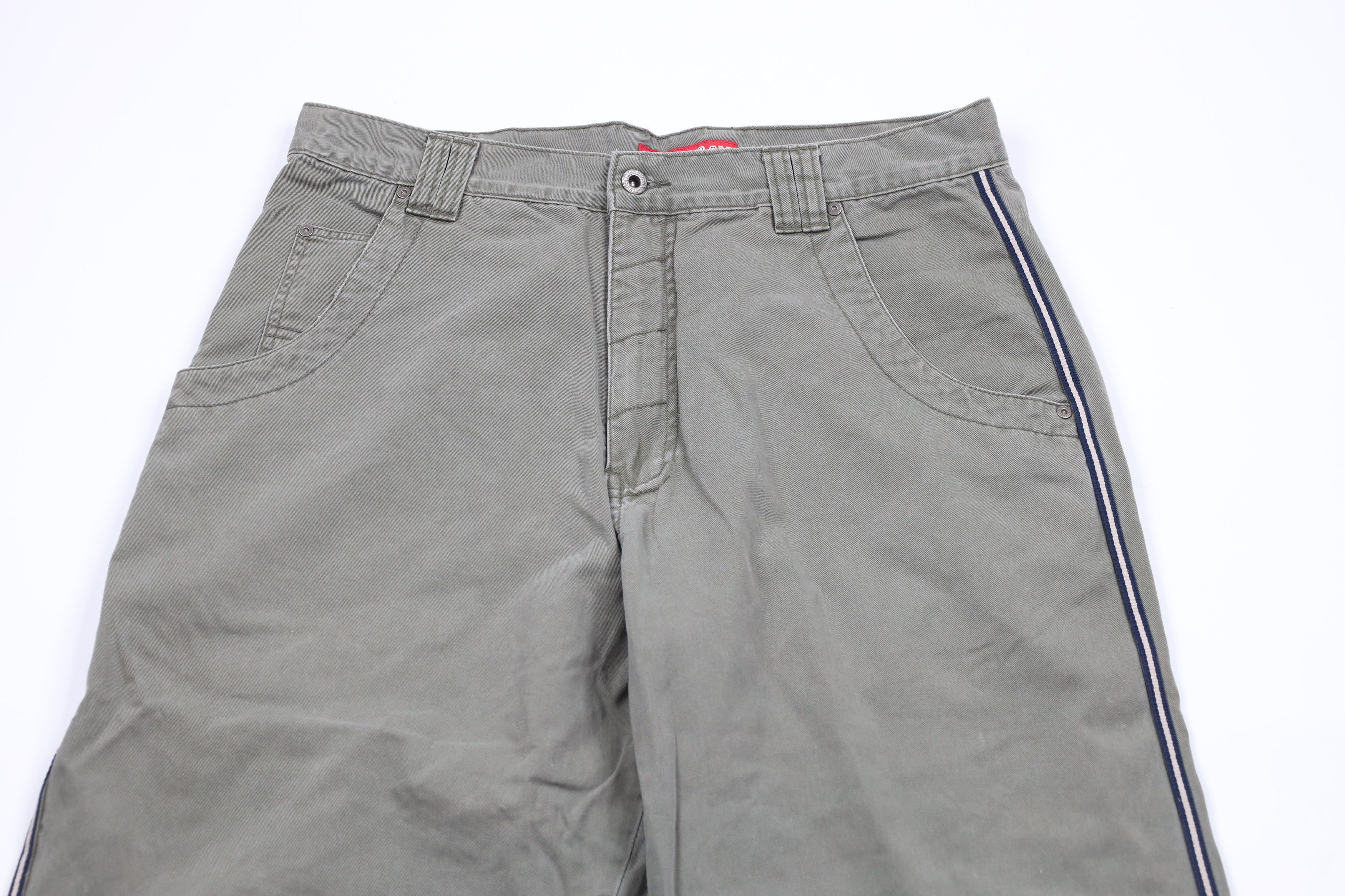 Vintage Vintage 90s Streetwear Baggy Wide Leg Pants Cotton Green Size US 34 / EU 50 - 2 Thumbnail