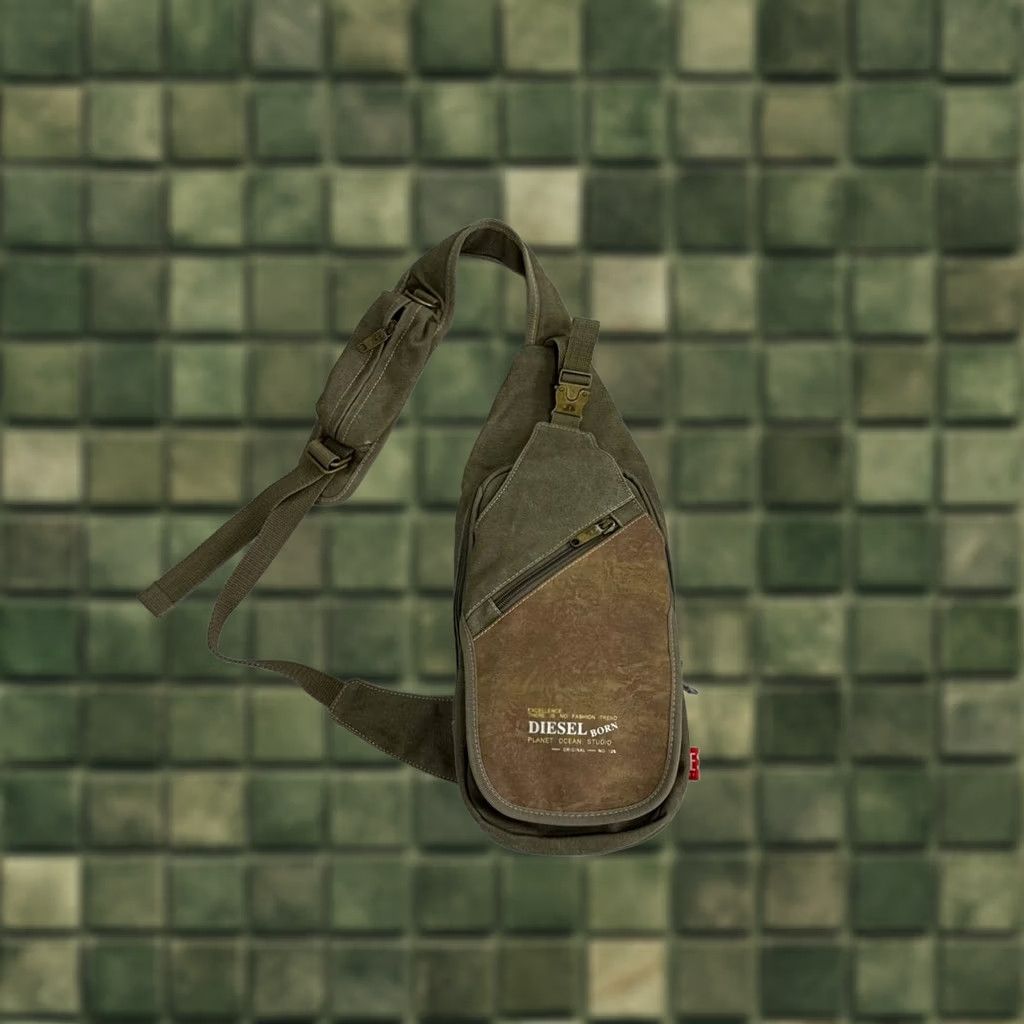 Diesel SK-Y78 Messenger Bag ,Army Canvas Green | Grailed