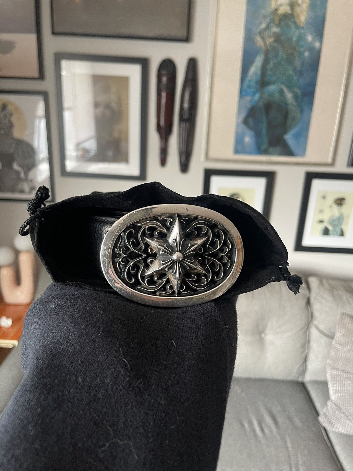 Chrome Hearts Chrome Hearts Oval Star Belt Size 36 - 7 Thumbnail