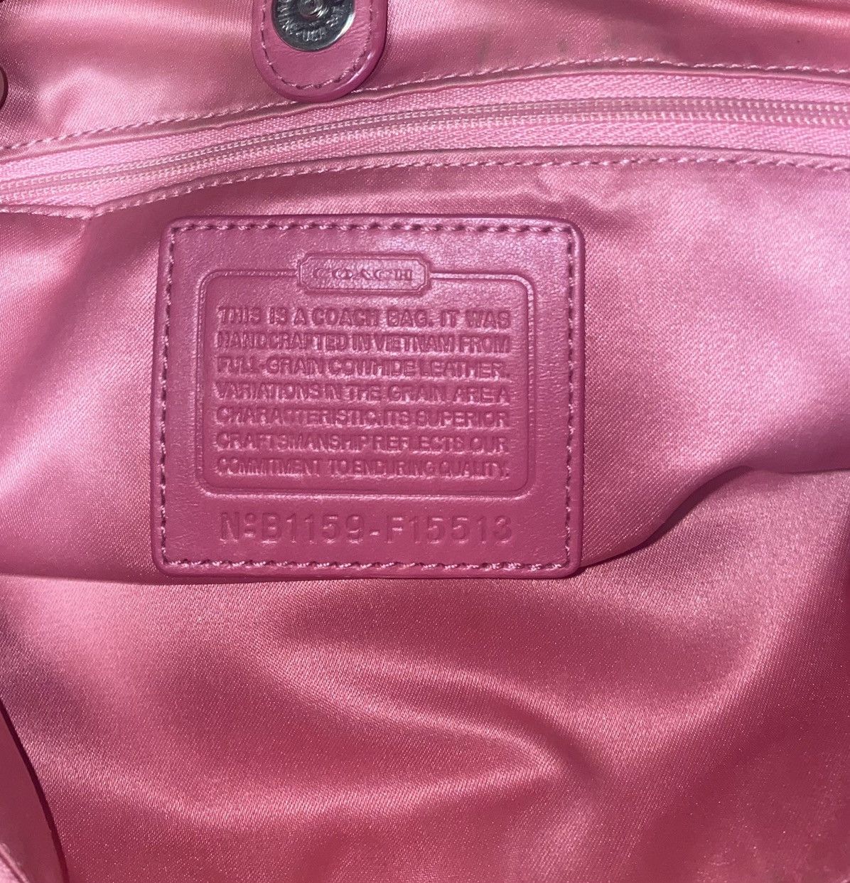 Coach Coach Hand Bag Purse Tote Satchel Soft Pink Leather Size ONE SIZE - 13 Thumbnail