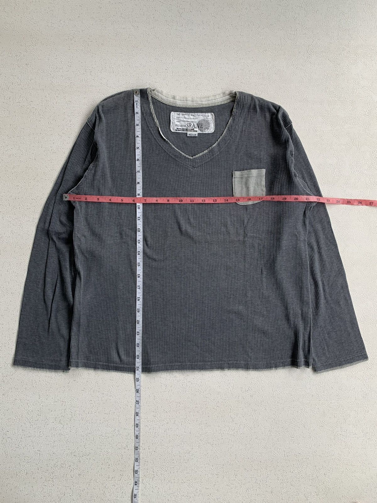 Japanese Brand Japanese Archive Ribbed Top with Pocket Detail Size US L / EU 52-54 / 3 - 2 Thumbnail