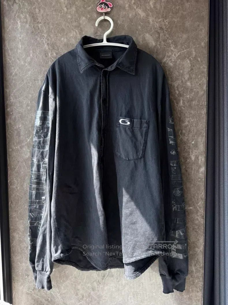 Balenciaga Balenciaga Aged Tape Shirt Size US S / EU 44-46 / 1 - 1 Thumbnail