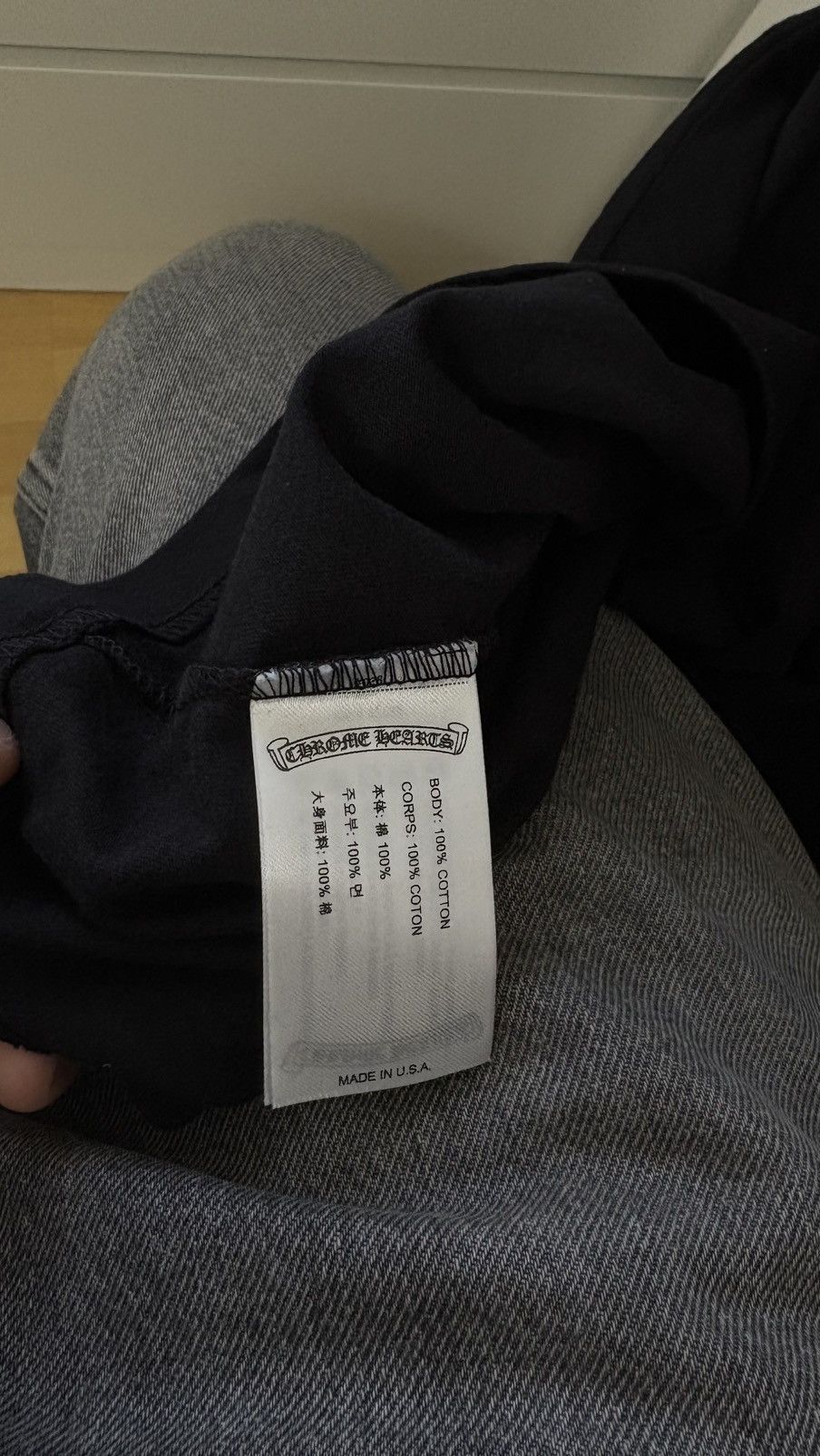 Chrome Hearts Chrome Hearts Long Sleeve Pocket Tee Black XL – Neck Logo Size US XL / EU 56 / 4 - 10 Thumbnail