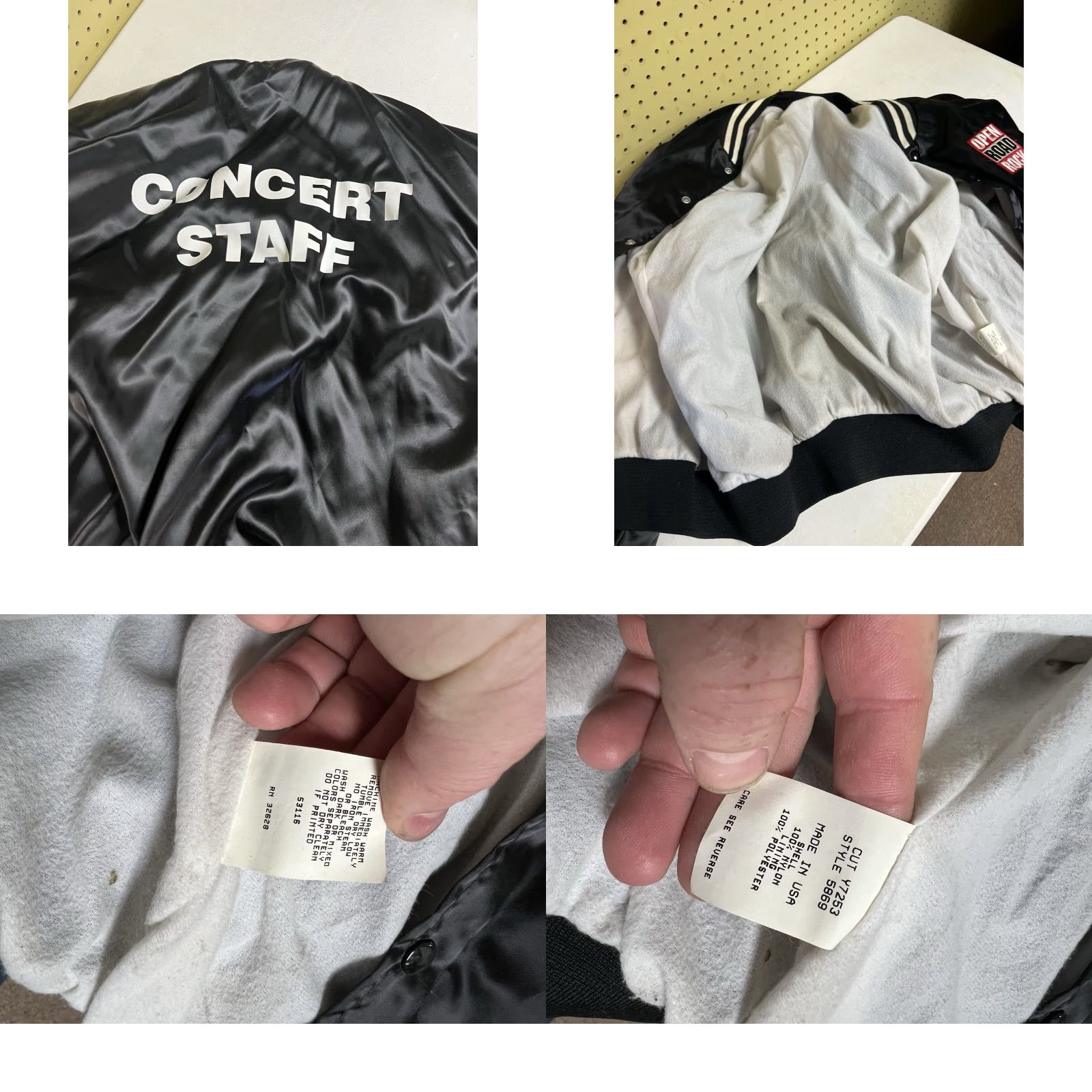 Vintage VINTAGE Swingster Jacket - USA Made - Bomber - Black - Snap - 2XL - Men - Nylon - Polyester - Solid - Open Road Rock Swingster Concert Staff Size US XXL / EU 58 / 5 - 8 Thumbnail