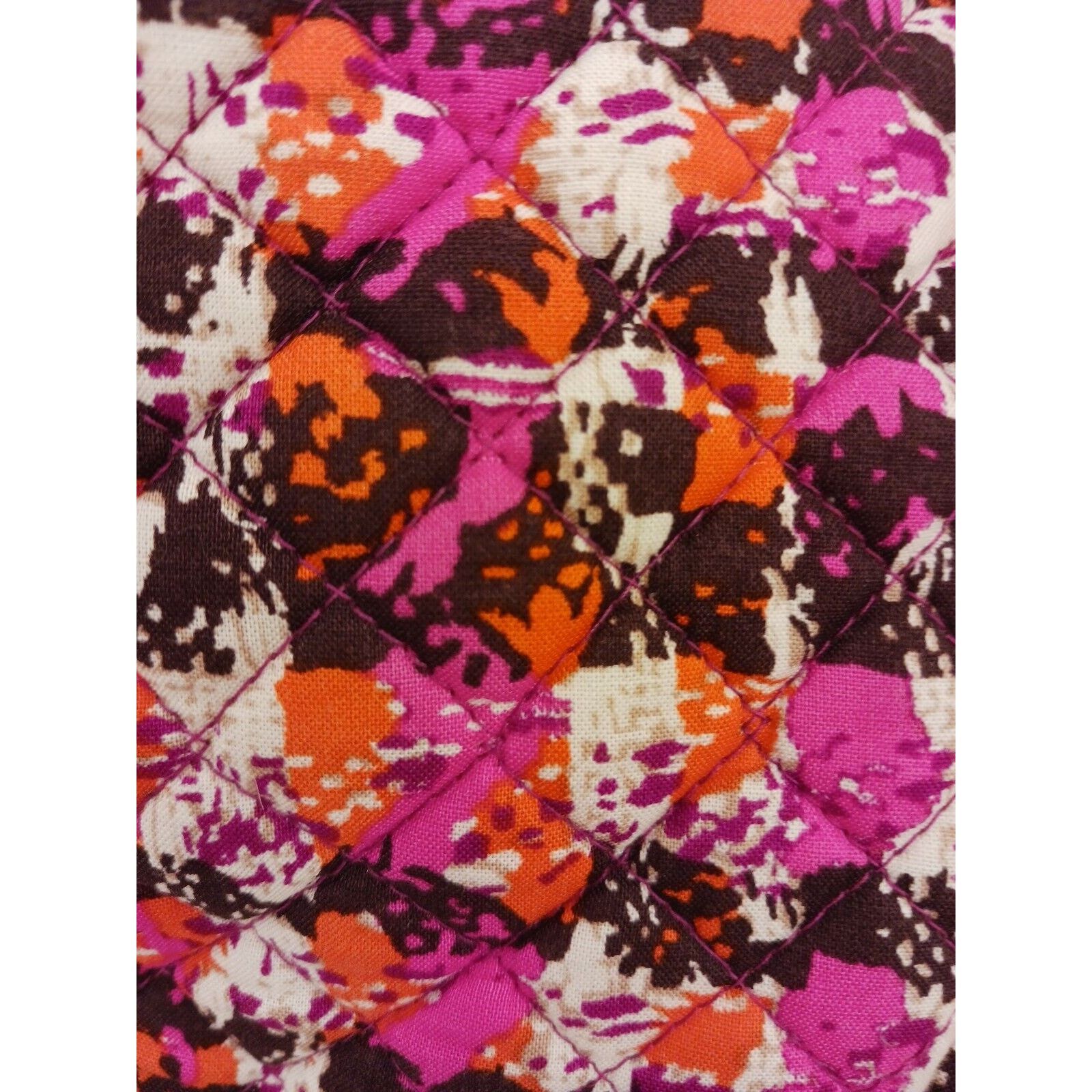 Vera Bradley VERA BRADLEY CROSSBODY Pink Orange Shoulder Bag Houndstooth Size ONE SIZE - 7 Thumbnail