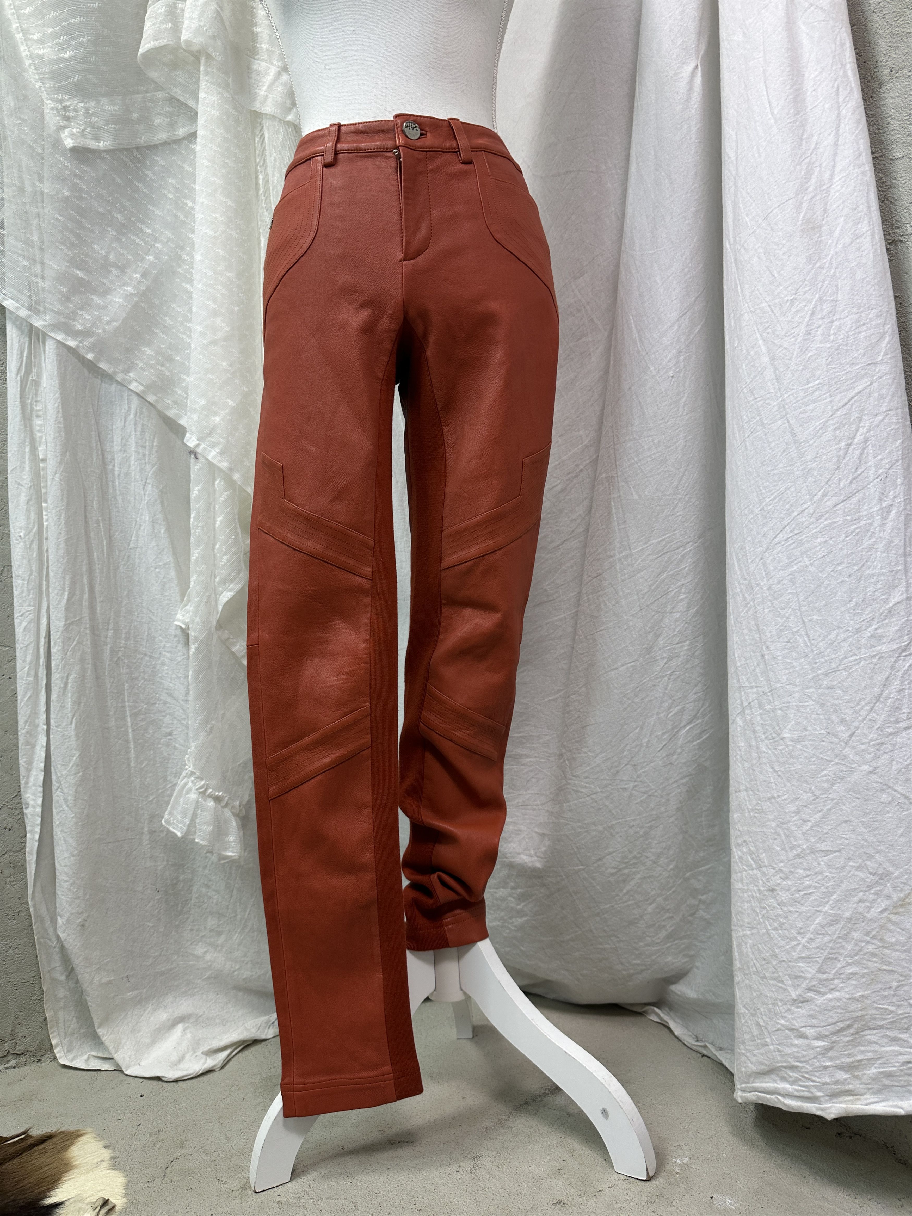 Miss Sixty Vintage Leather Biker Moto Grunge Miss Sixty Pants Y2K Size 24" / US 00 / IT 34 - 1 Thumbnail