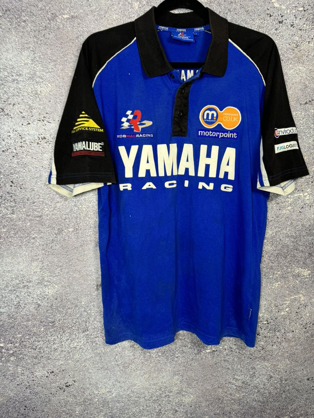 Vintage × Yamaha Vintage Yamaha Rob Mac Racing Superbike Moto Polo Shirt Size US L / EU 52-54 / 3 - 4 Thumbnail