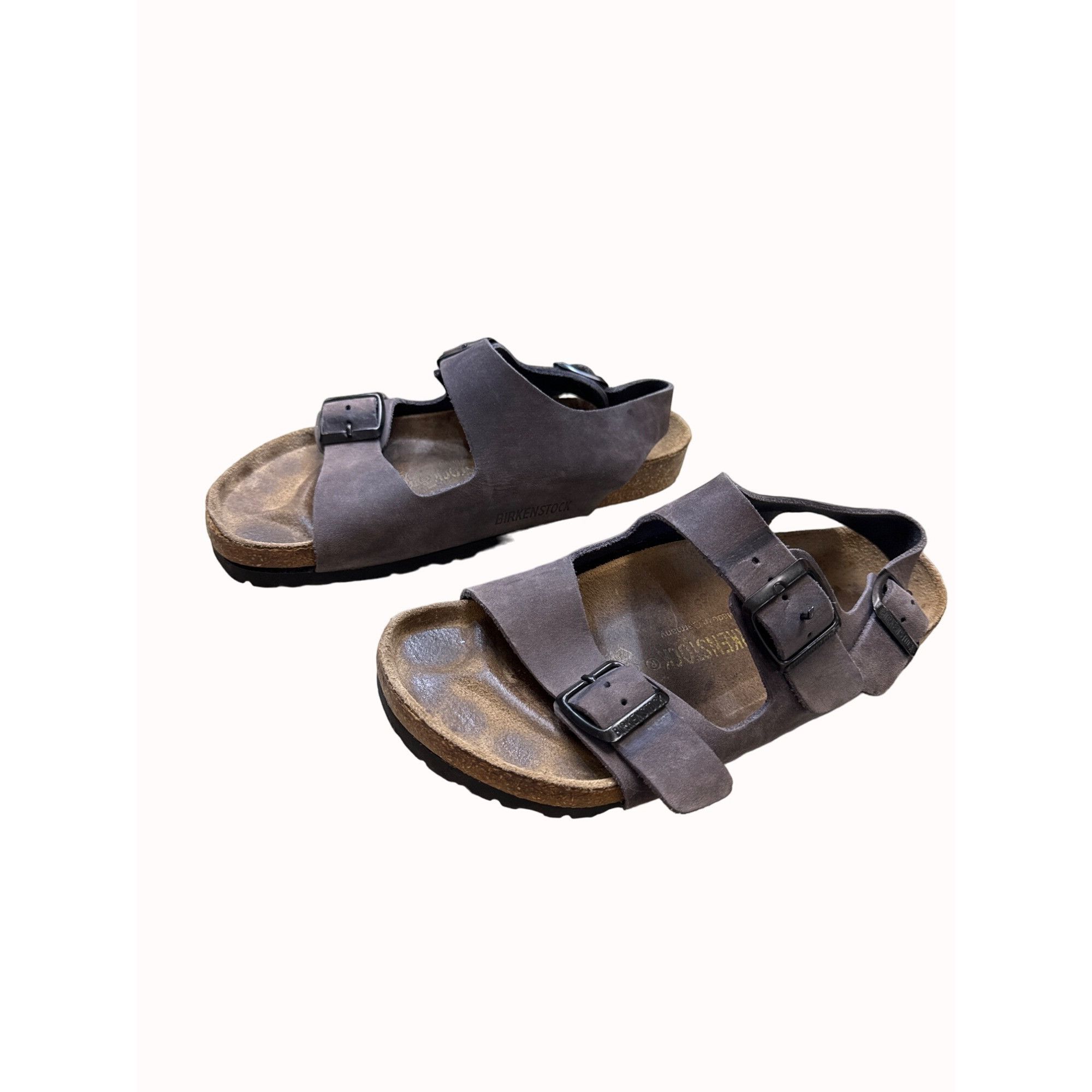 Birkenstock Birkenstock gray women’s leather suede shoe sandal size 5.5 Size US 5.5 / IT 35.5 - 2 Thumbnail