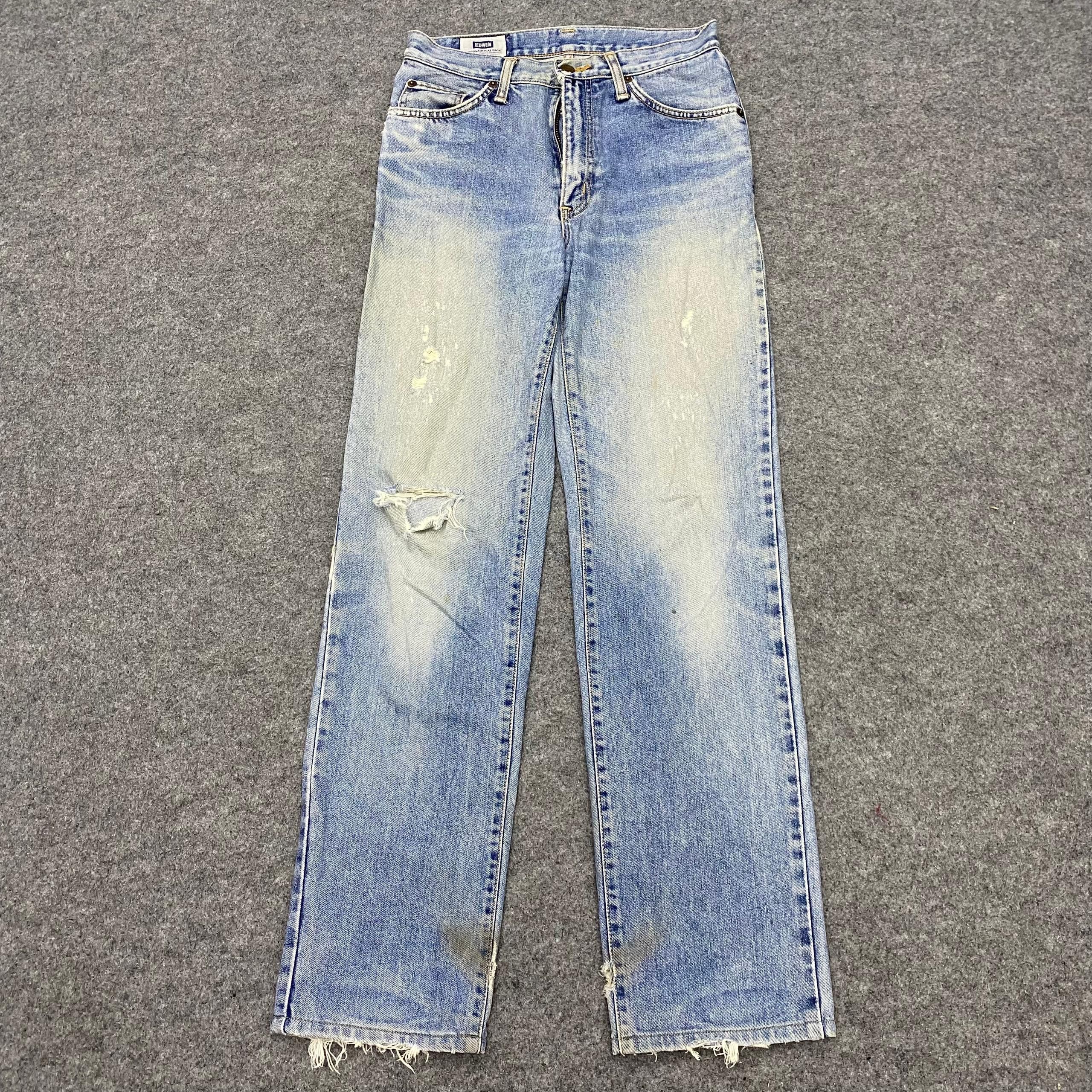 Edwin 💥Best Offer💥Vintage Edwin 502 Distressed Denim Size US 28 / EU 44 - 1 Thumbnail