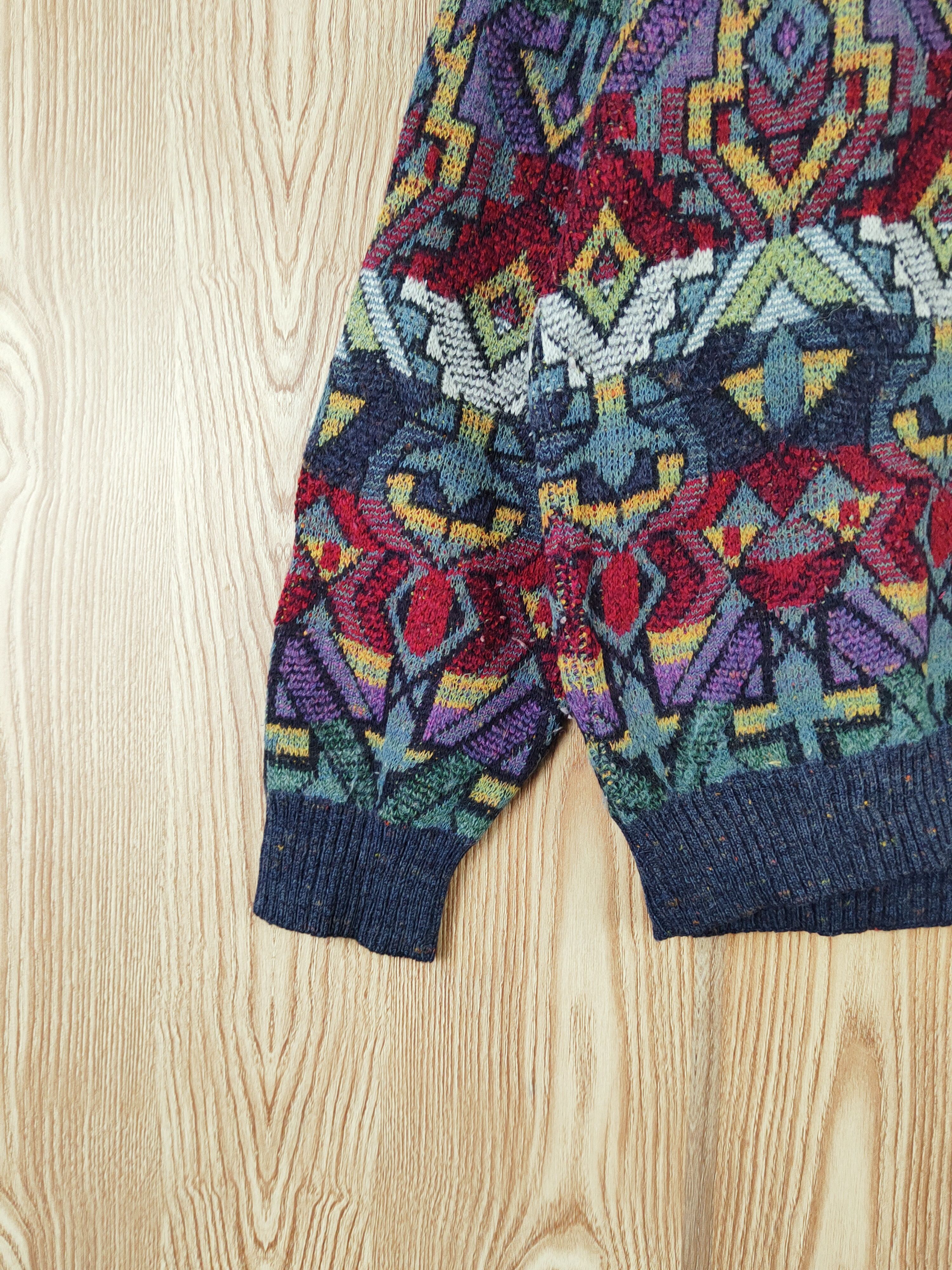 Japanese Brand College Mix Color art Knitwear Sweatshirts #W160 Size US L / EU 52-54 / 3 - 4 Thumbnail