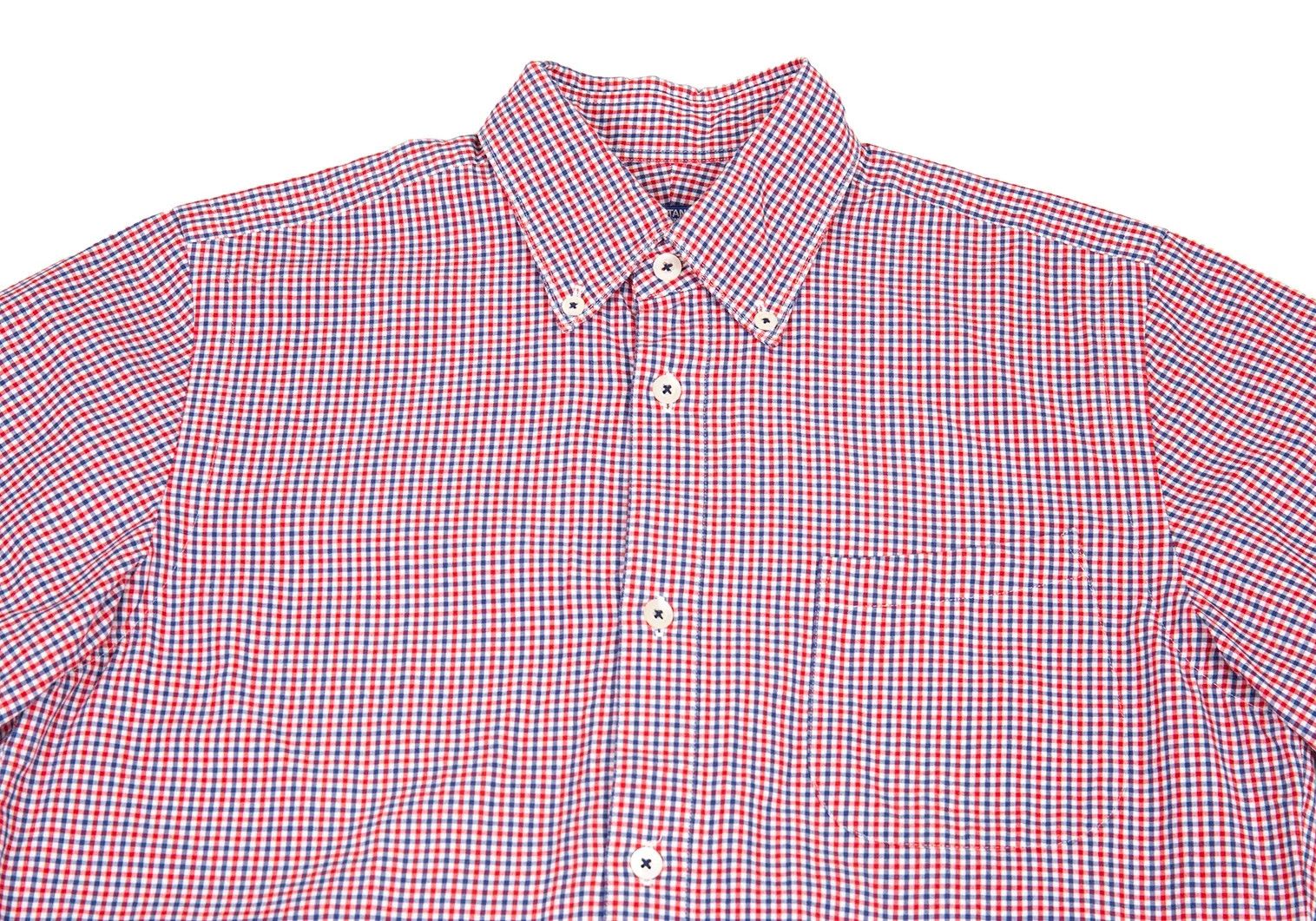 Junya Watanabe Gingham Check Short Sleeve Button-Down Shirt Red/Blue/White Size US S / EU 44-46 / 1 - 2 Thumbnail