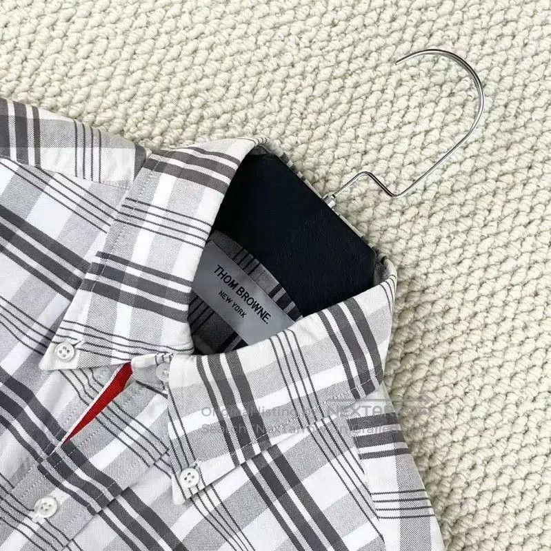 Thom Browne Thom Browne Gray Plaid Cotton Blend Shirt . Size S / US 4 / IT 40 - 3 Thumbnail