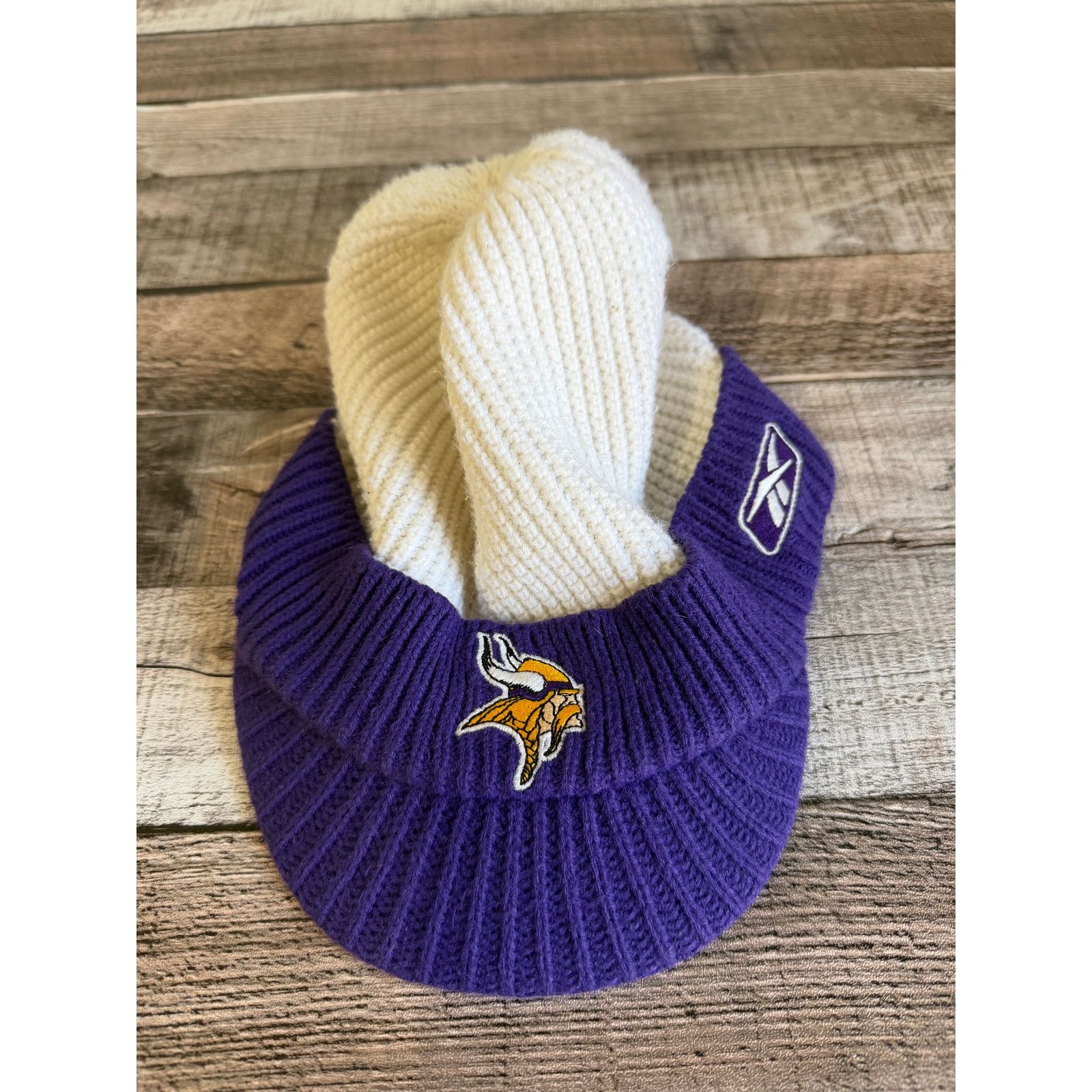 Reebok Minnesota Vikings NFL Football Winter Hat/Beanie w/ Brim Size ONE SIZE - 2 Thumbnail
