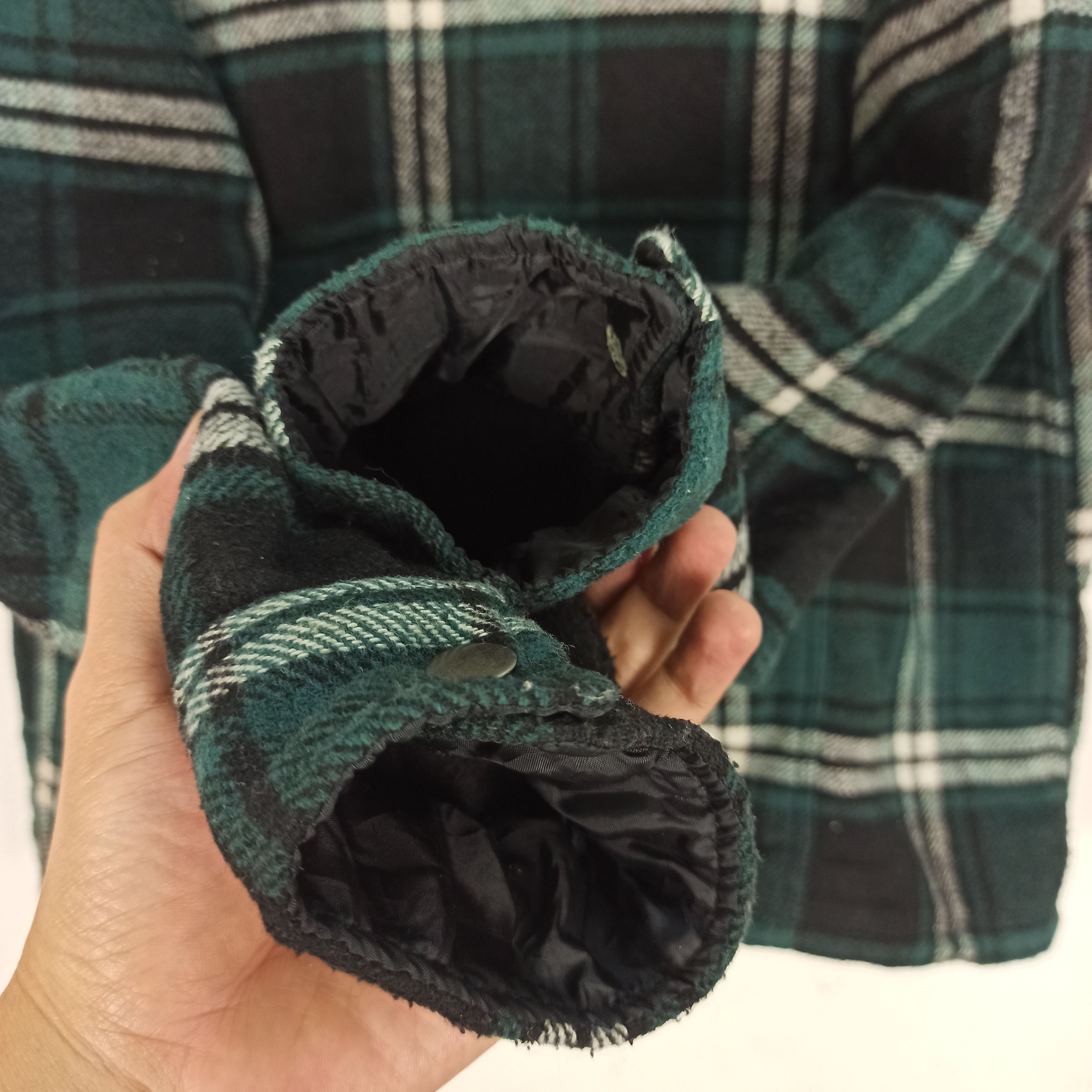14th Addiction × Flannel × Japanese Brand Rare Flannel Jacket RealBvoice Green Colour Button Size US L / EU 52-54 / 3 - 7 Thumbnail