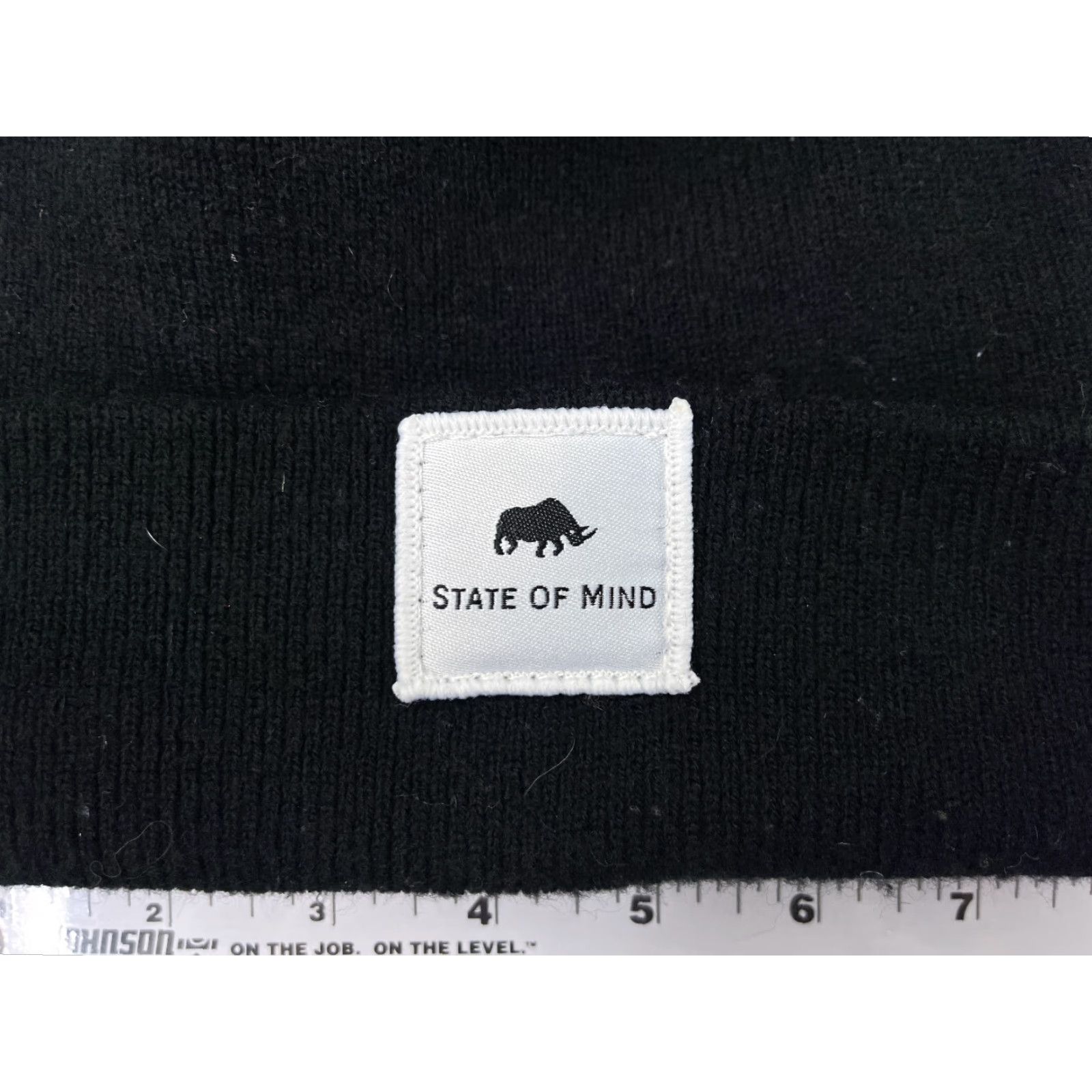Vintage State Of Mind Beanie Adult One Size Black Knit Acrylic Ski Logo Unisex Size ONE SIZE - 2 Thumbnail